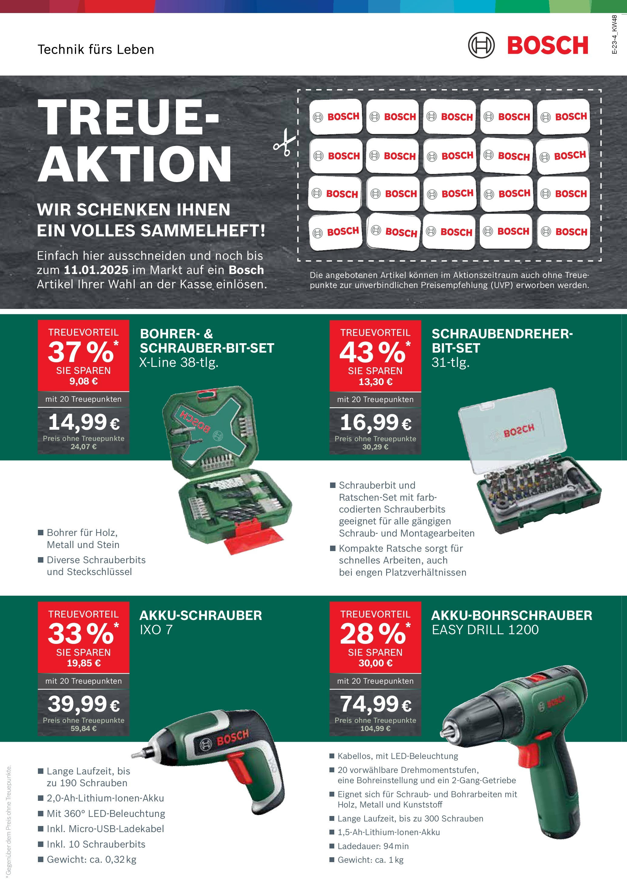 Marktkauf - Grevesmühlen, Klützer Straße 57  (ab 25.11.2024) » Angebote online | Seite: 23 | Produkte: Bosch, Gewicht, Akkuschrauber