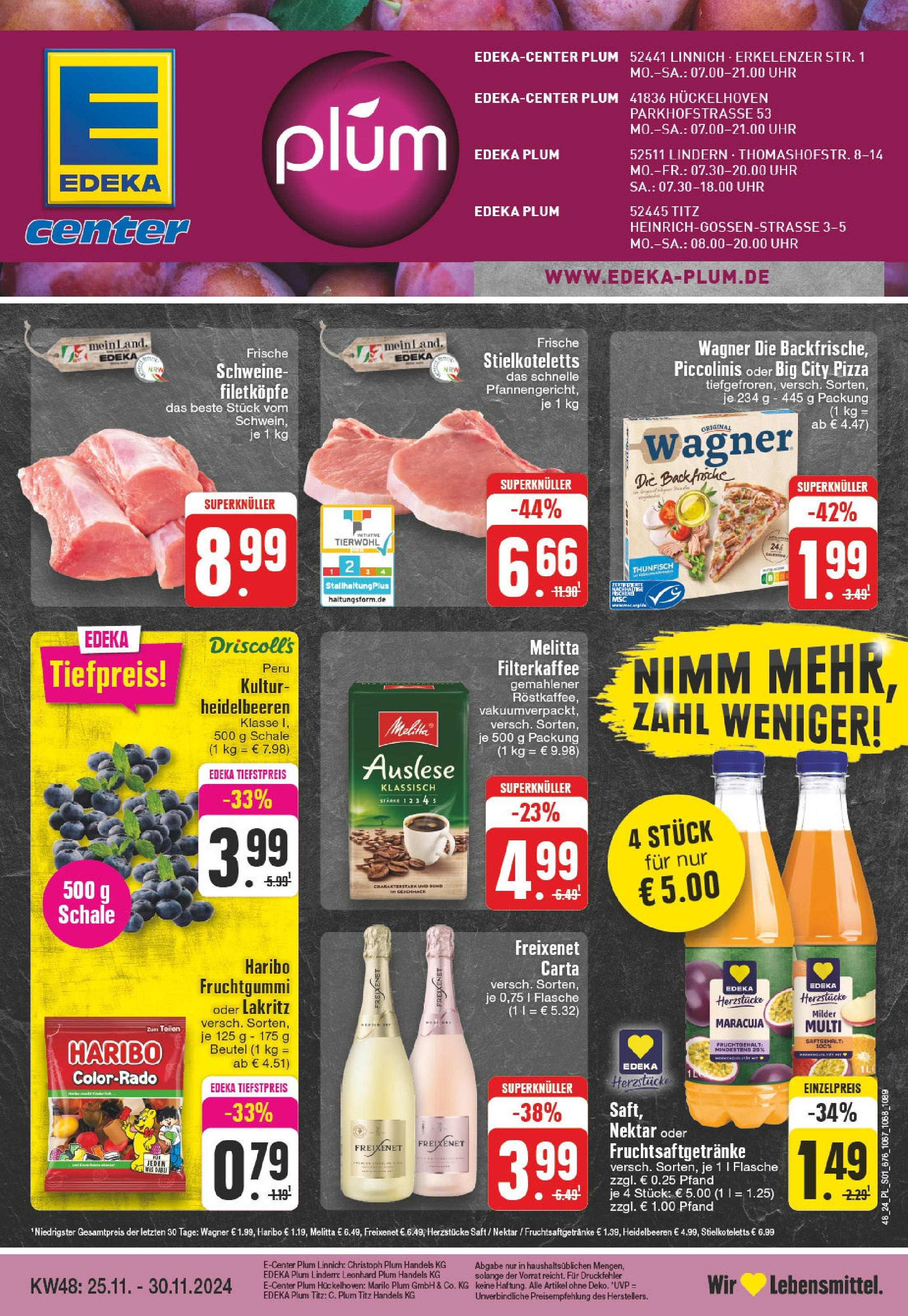 Edeka - EDEKA: Wochenangebote (ab 24.11.2024) » Angebote Online | Seite: 1 | Produkte: Haribo, Freixenet, Saft, Uhr