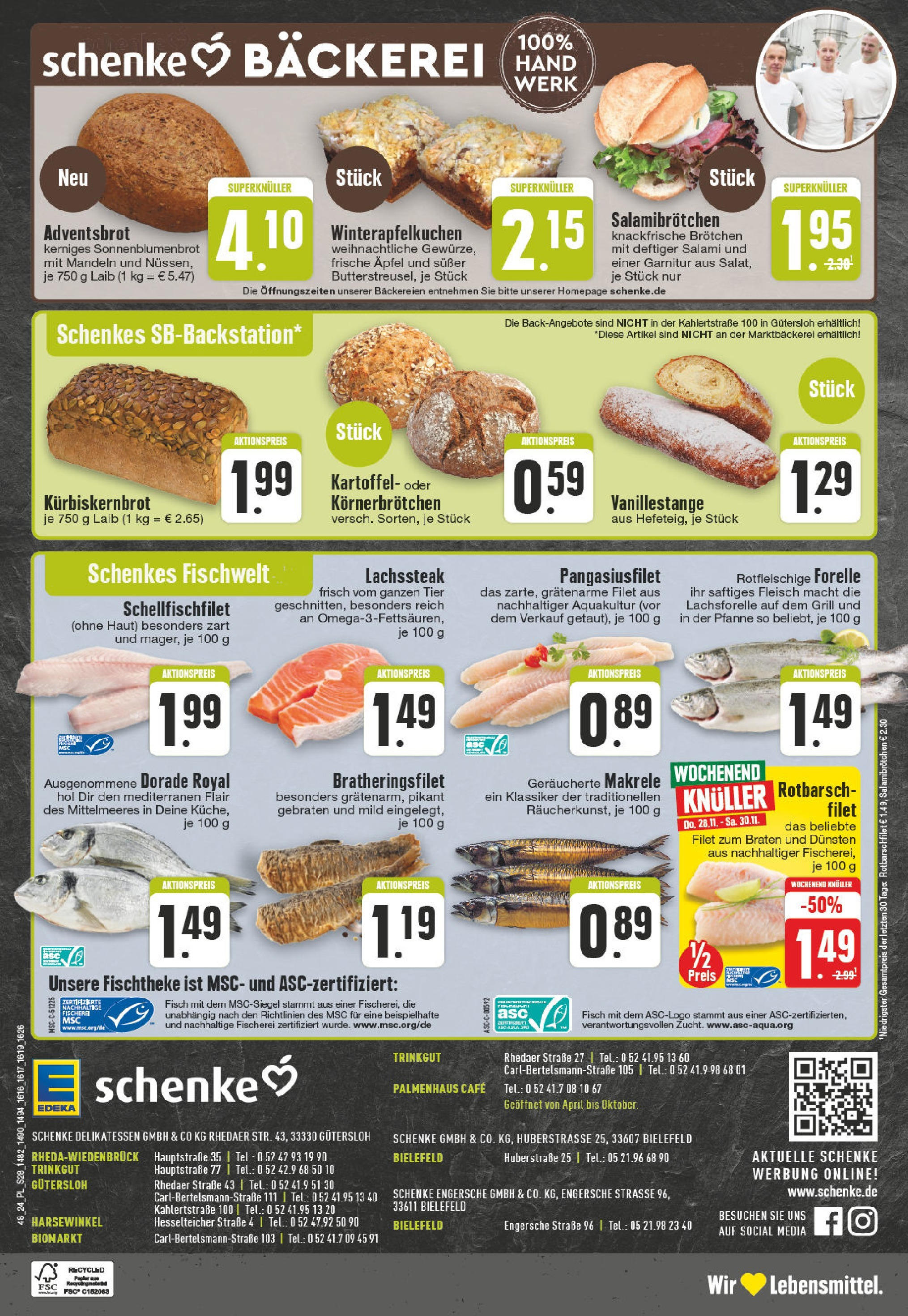 Edeka - EDEKA: Wochenangebote (ab 24.11.2024) » Angebote Online | Seite: 28 | Produkte: Dorade, Grill, Fisch, Fleisch