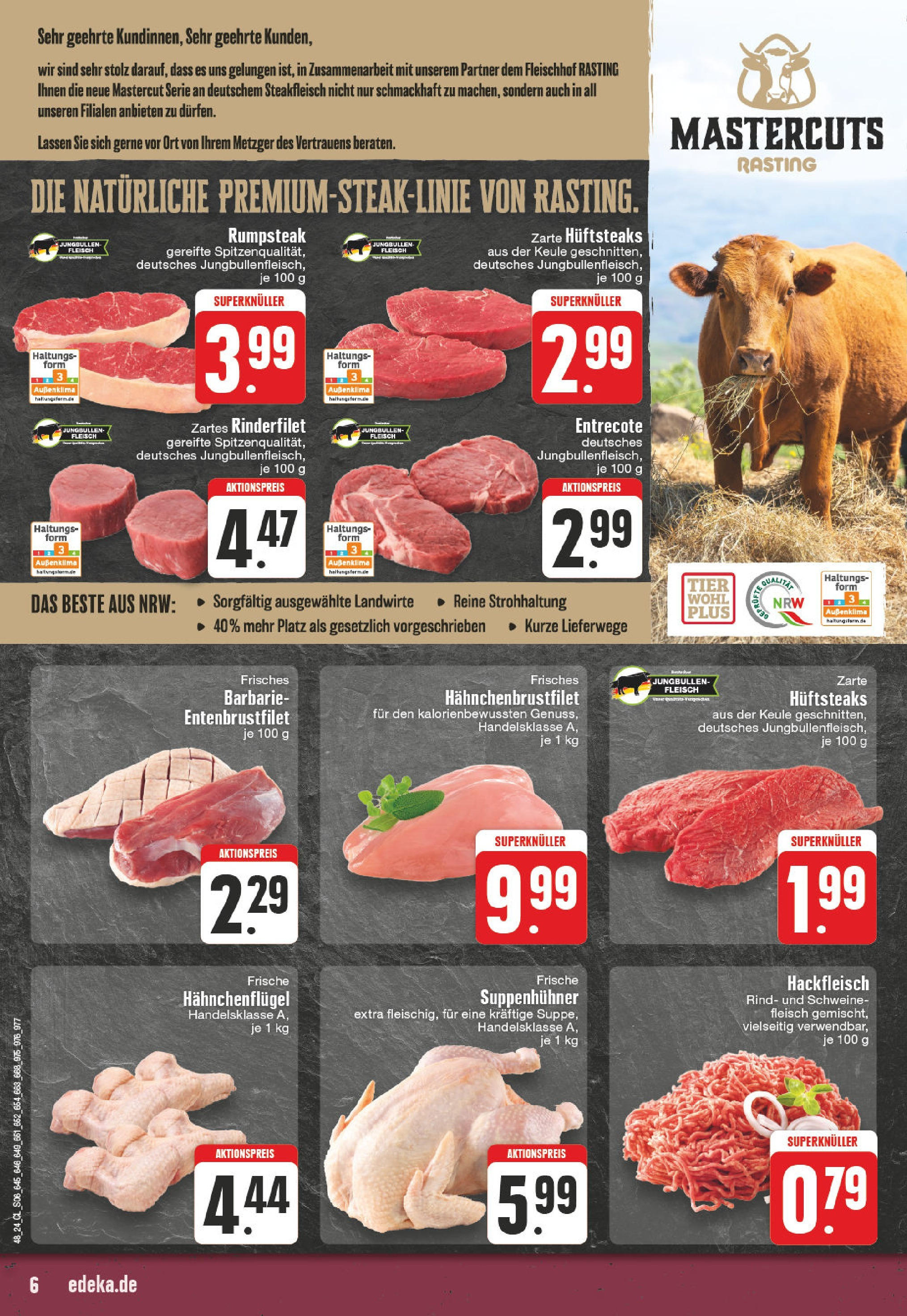 Edeka - Mülheim / Ruhr, Hans-Böckler-Platz 1  (ab 25.11.2024) » Angebote Online | Seite: 6 | Produkte: Rumpsteak, Rinderfilet, Entrecote, Hackfleisch