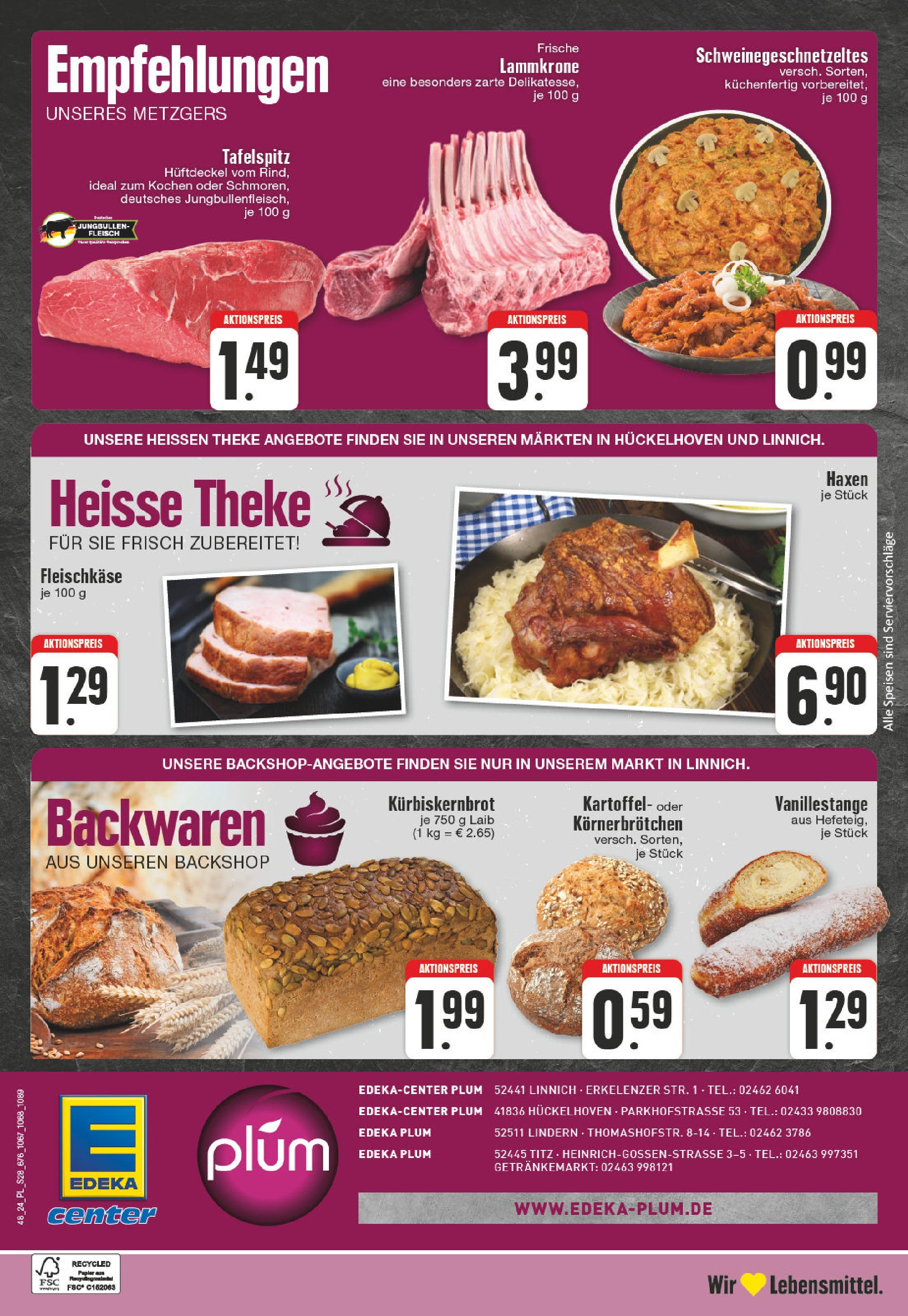 Edeka - EDEKA: Wochenangebote (ab 24.11.2024) » Angebote Online | Seite: 28 | Produkte: Tafelspitz, Theke, Fleisch