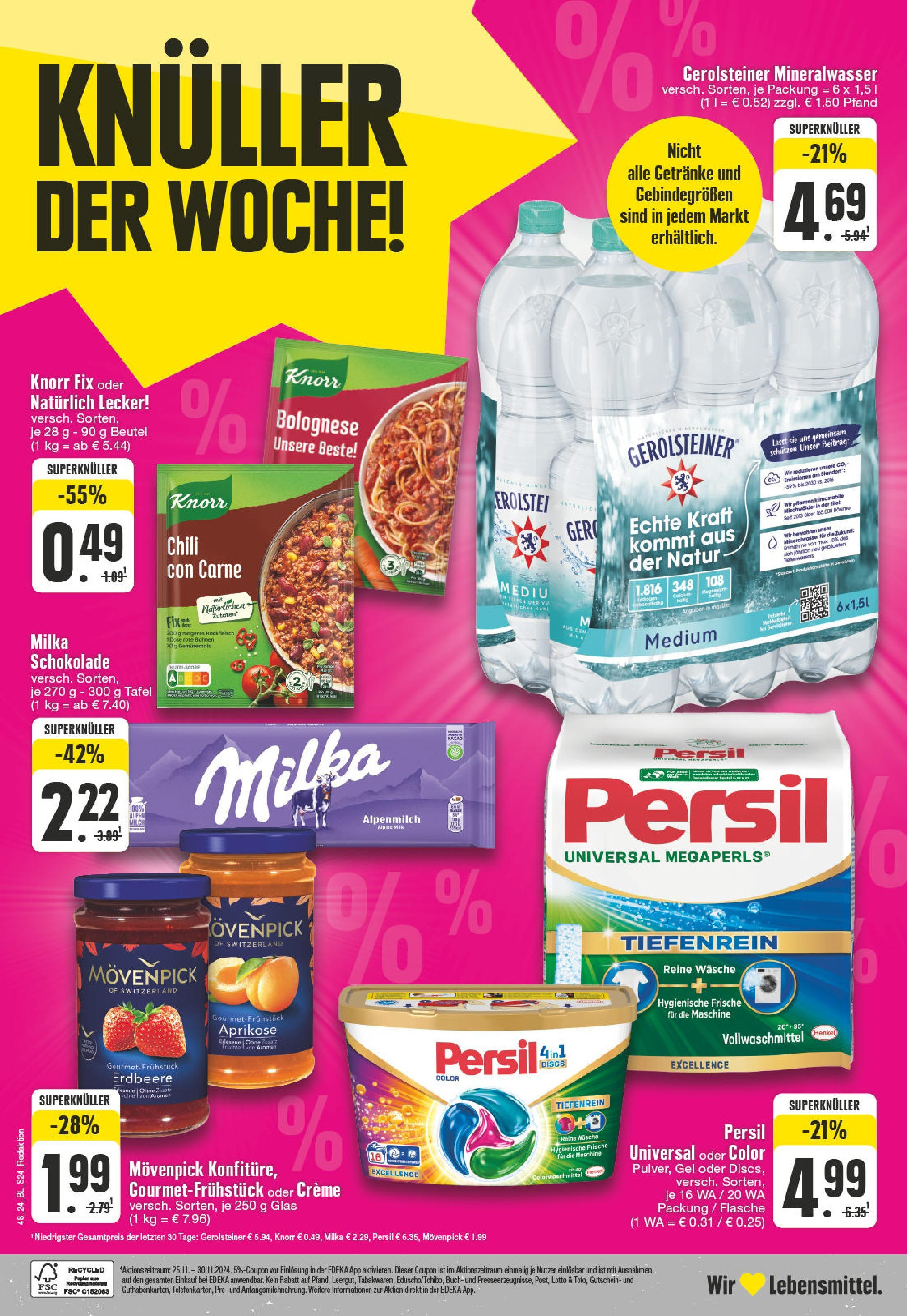 Edeka - EDEKA: Wochenangebote (ab 24.11.2024) » Angebote Online | Seite: 24 | Produkte: Creme, Chili, Persil, Gerolsteiner