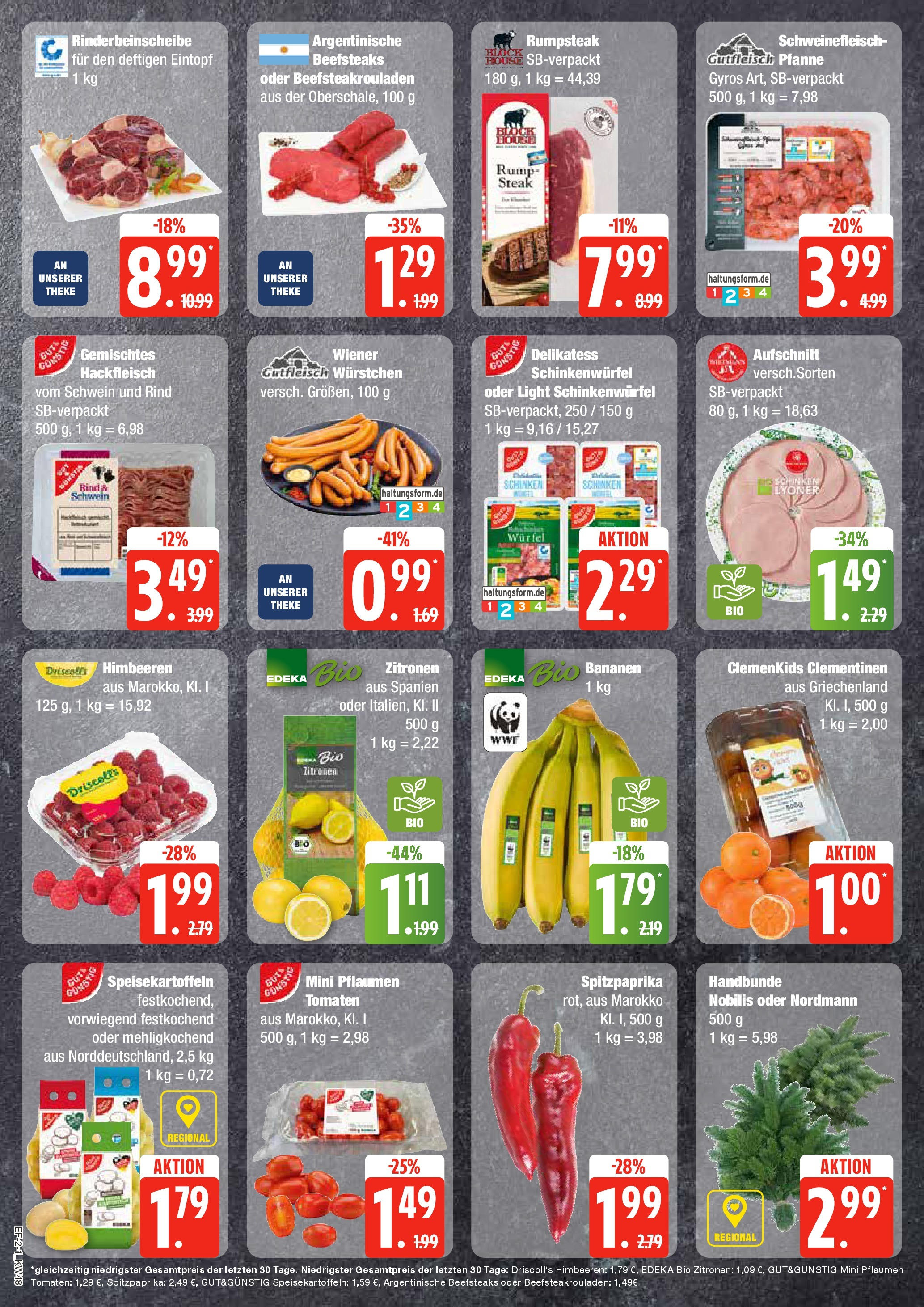 Edeka - EDEKA: Wochenangebote (ab 24.11.2024) » Angebote Online | Seite: 2 | Produkte: Theke, Tomaten, Schweinefleisch, Steak