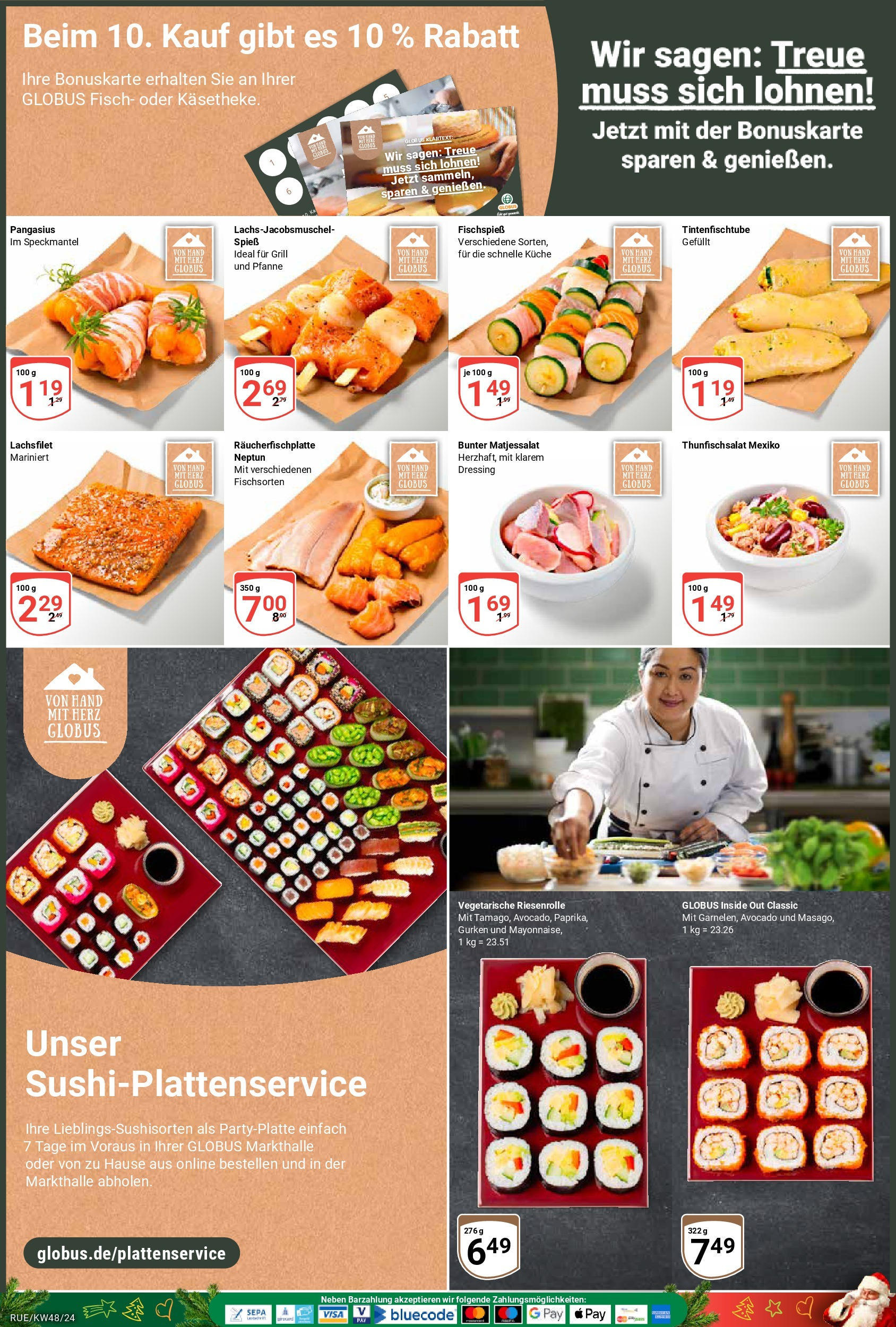 Globus - Rüsselsheim, Am Steinmarkt 1  (ab 25.11.2024) » Angebote online | Seite: 4 | Produkte: Küche, Dressing, Fisch, Gurken