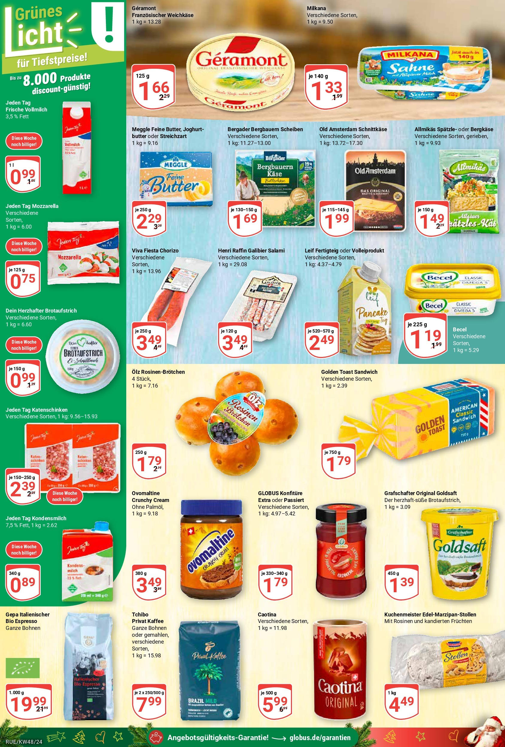 Globus - Rüsselsheim, Am Steinmarkt 1  (ab 25.11.2024) » Angebote online | Seite: 18 | Produkte: Geramont, Milch, Milkana, Mozzarella