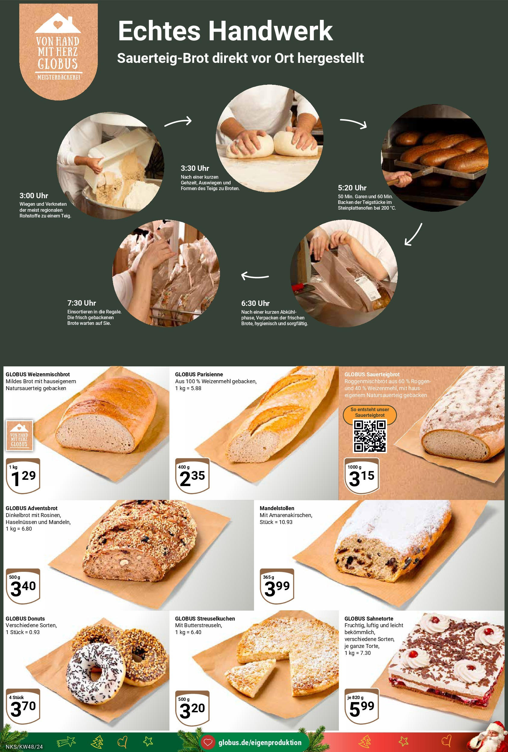 Globus - Neunkirchen, Margarethe-Bacher-Straße 1  (ab 25.11.2024) » Angebote online | Seite: 2 | Produkte: Weizenmehl, Donuts, Brot, Uhr