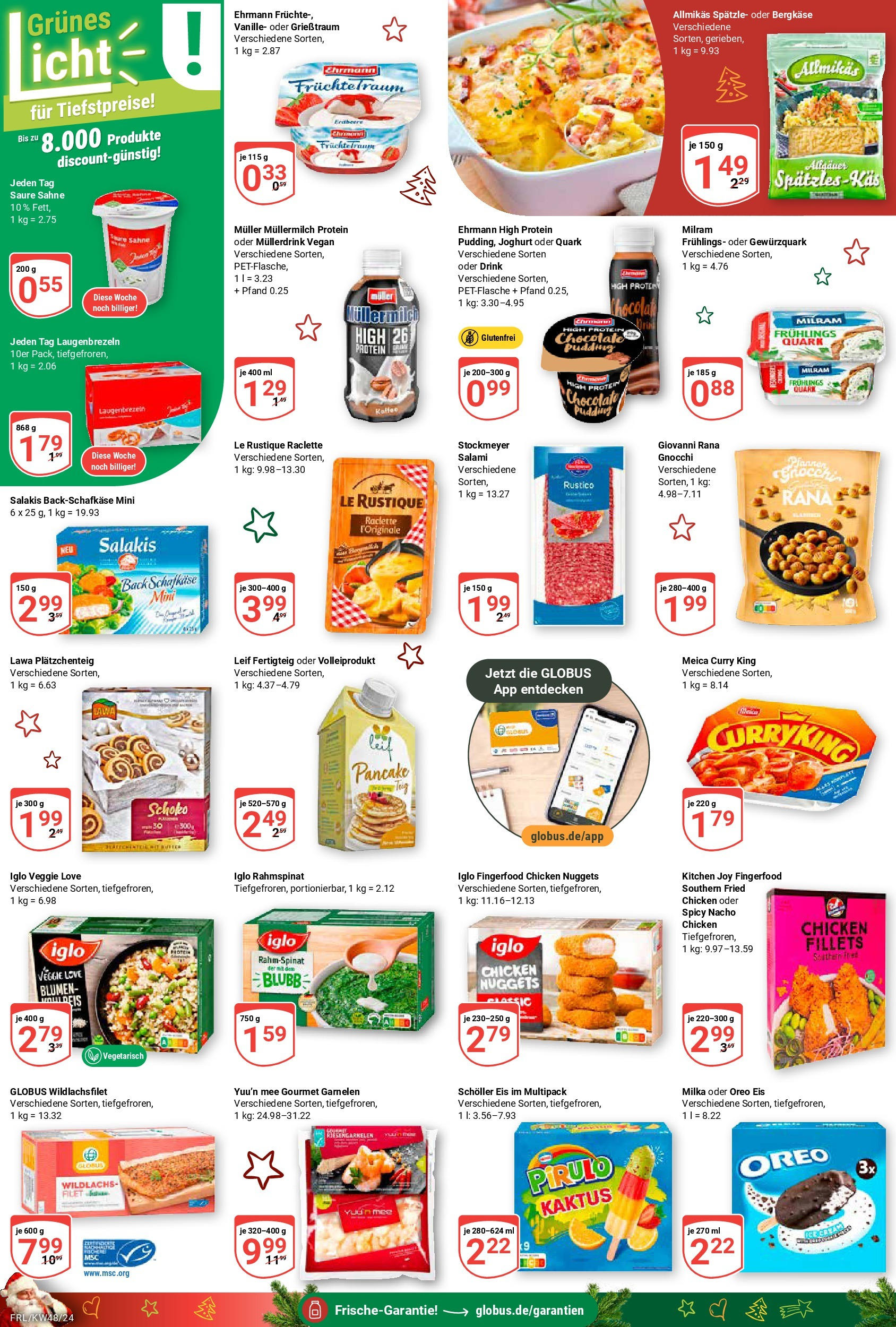 Globus - Freilassing, Traunsteiner Str. 6  (ab 25.11.2024) » Angebote online | Seite: 12 | Produkte: Meica, Raclette, Muller mullermilch, Eis