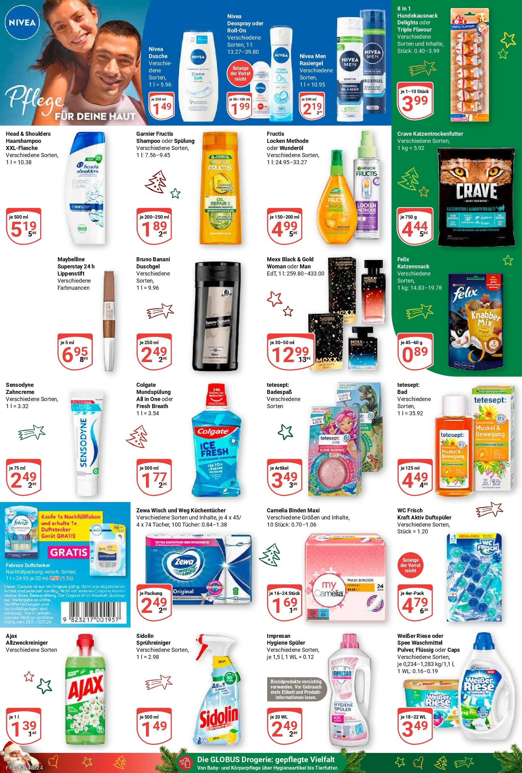 Globus - Freilassing, Traunsteiner Str. 6  (ab 25.11.2024) » Angebote online | Seite: 20 | Produkte: Head & shoulders, Spülung, Creme, Spee