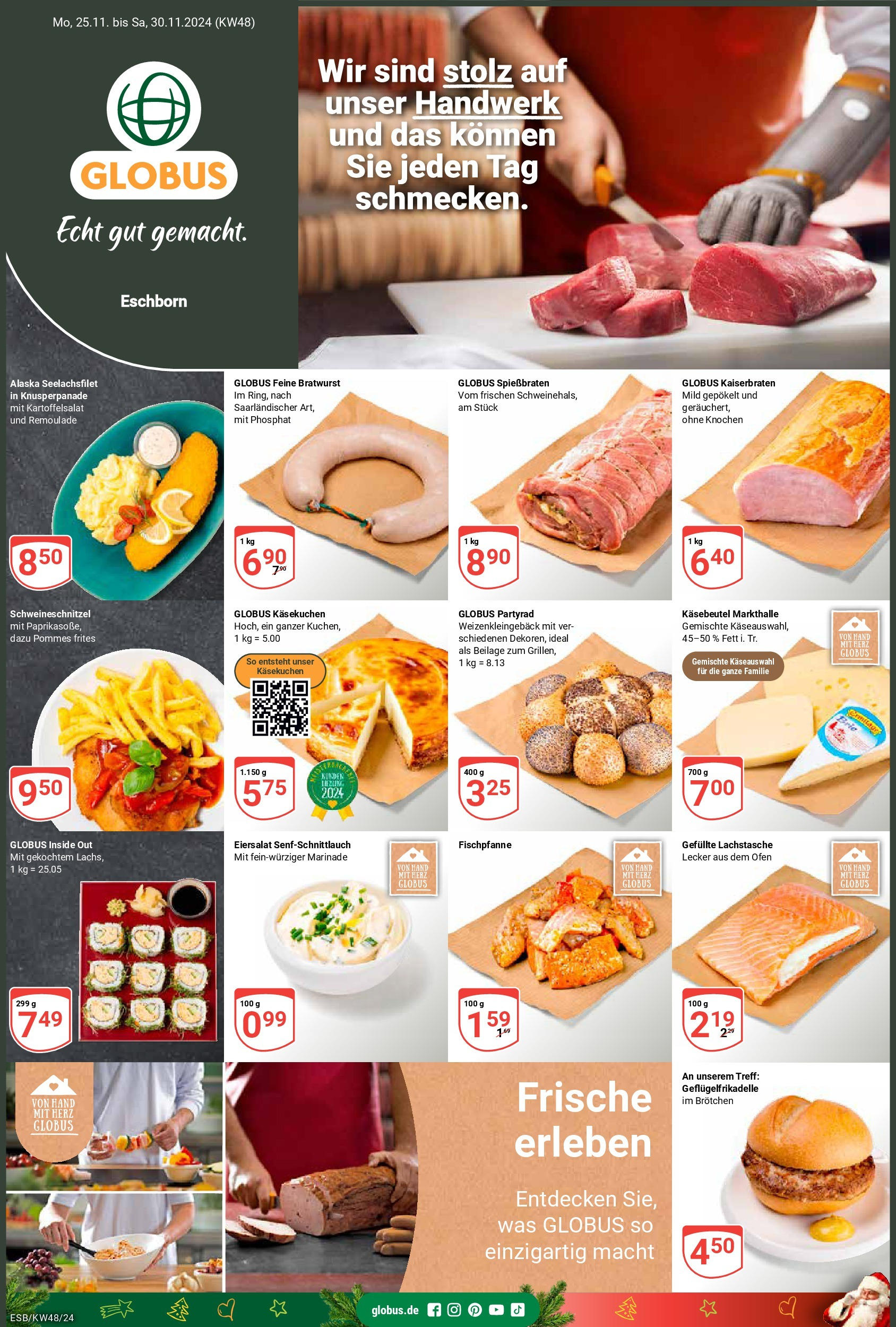 Globus - Globus: Wochenangebote (ab 24.11.2024) » Angebote online | Seite: 1 | Produkte: Ofen, Pommes, Bratwurst, Pommes frites