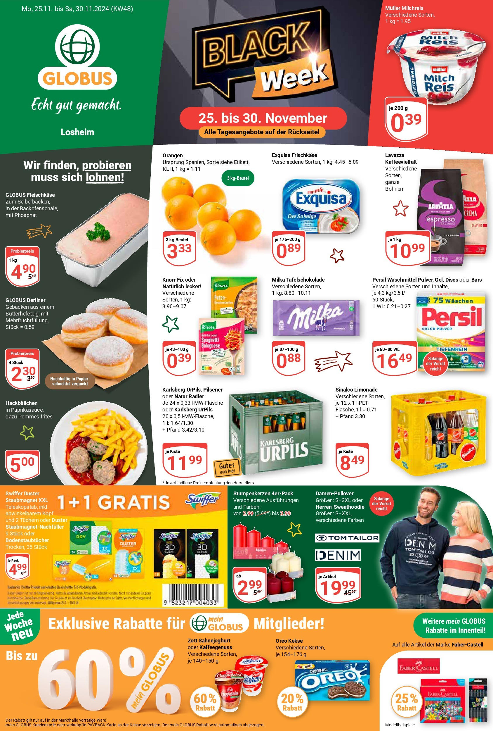 Globus - Losheim am See, Haagstr. 60  (ab 25.11.2024) » Angebote online | Seite: 5 | Produkte: Limonade, Milka, Waschmittel, Kekse