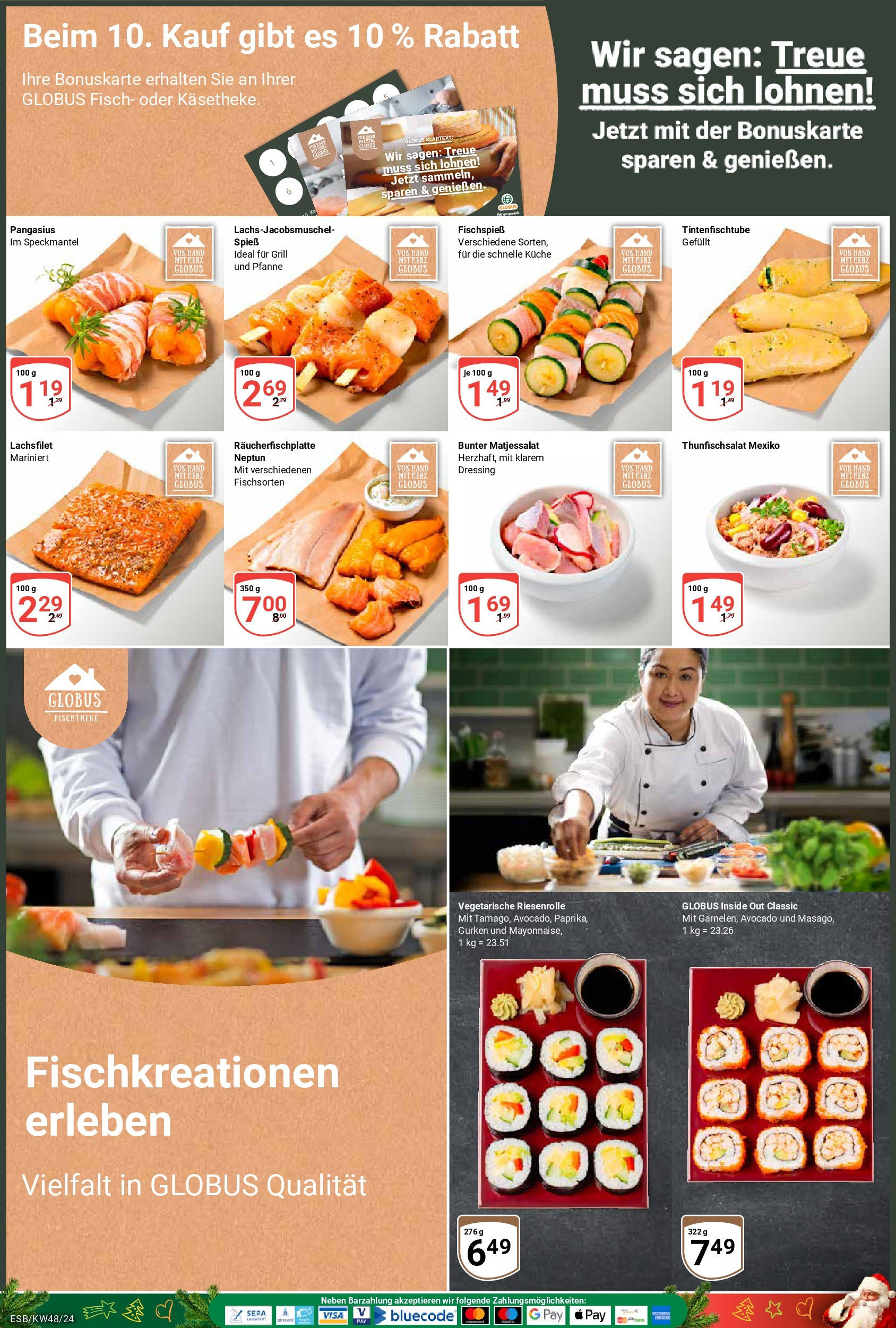 Globus - Globus: Wochenangebote (ab 24.11.2024) » Angebote online | Seite: 4 | Produkte: Grill, Dressing, Fisch, Gurken