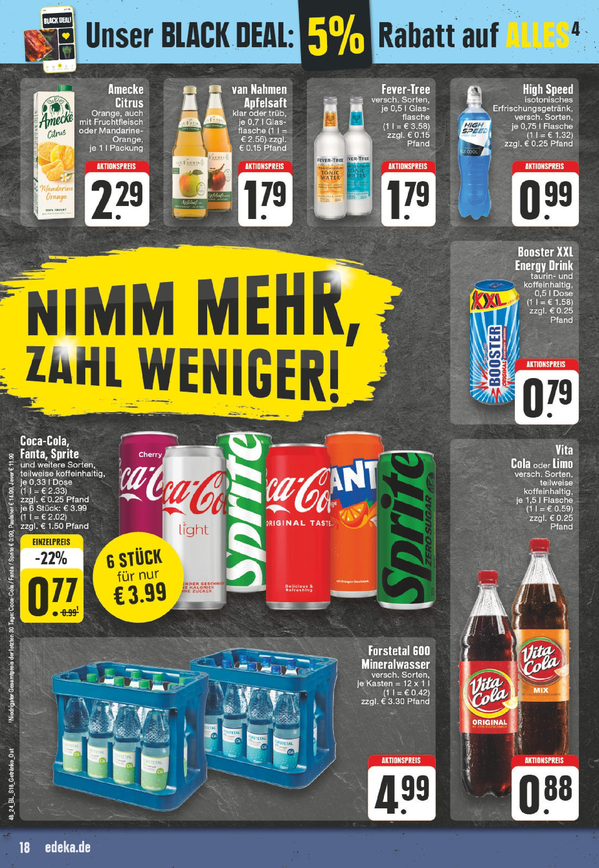 Edeka - Lemgo, r Straße 5  (ab 25.11.2024) » Angebote Online | Seite: 20 | Produkte: Fanta, Sprite, Mineralwasser, Jever