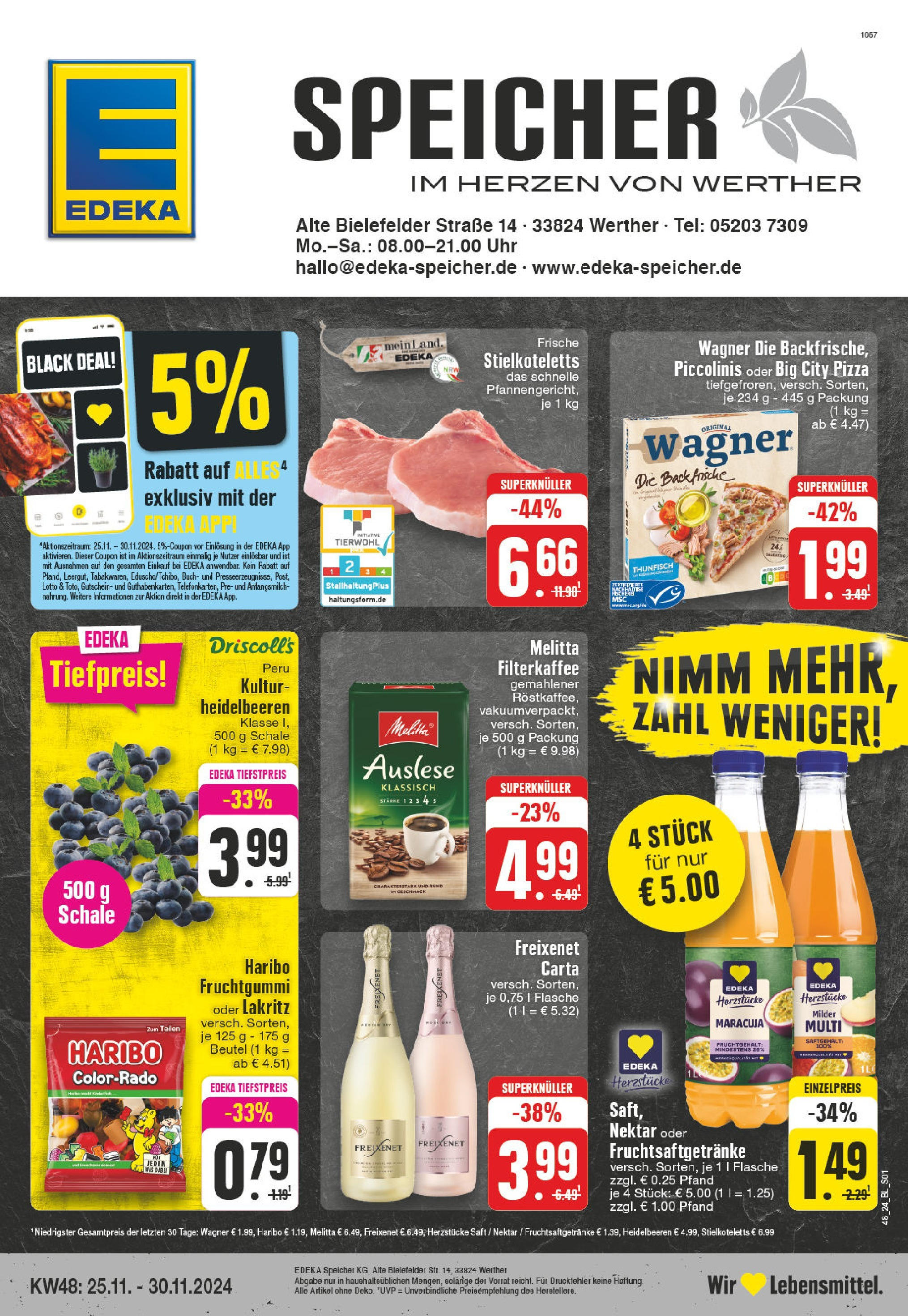 Edeka - EDEKA: Wochenangebote (ab 24.11.2024) » Angebote Online | Seite: 1 | Produkte: Melitta, Freixenet, Pizza, Uhr