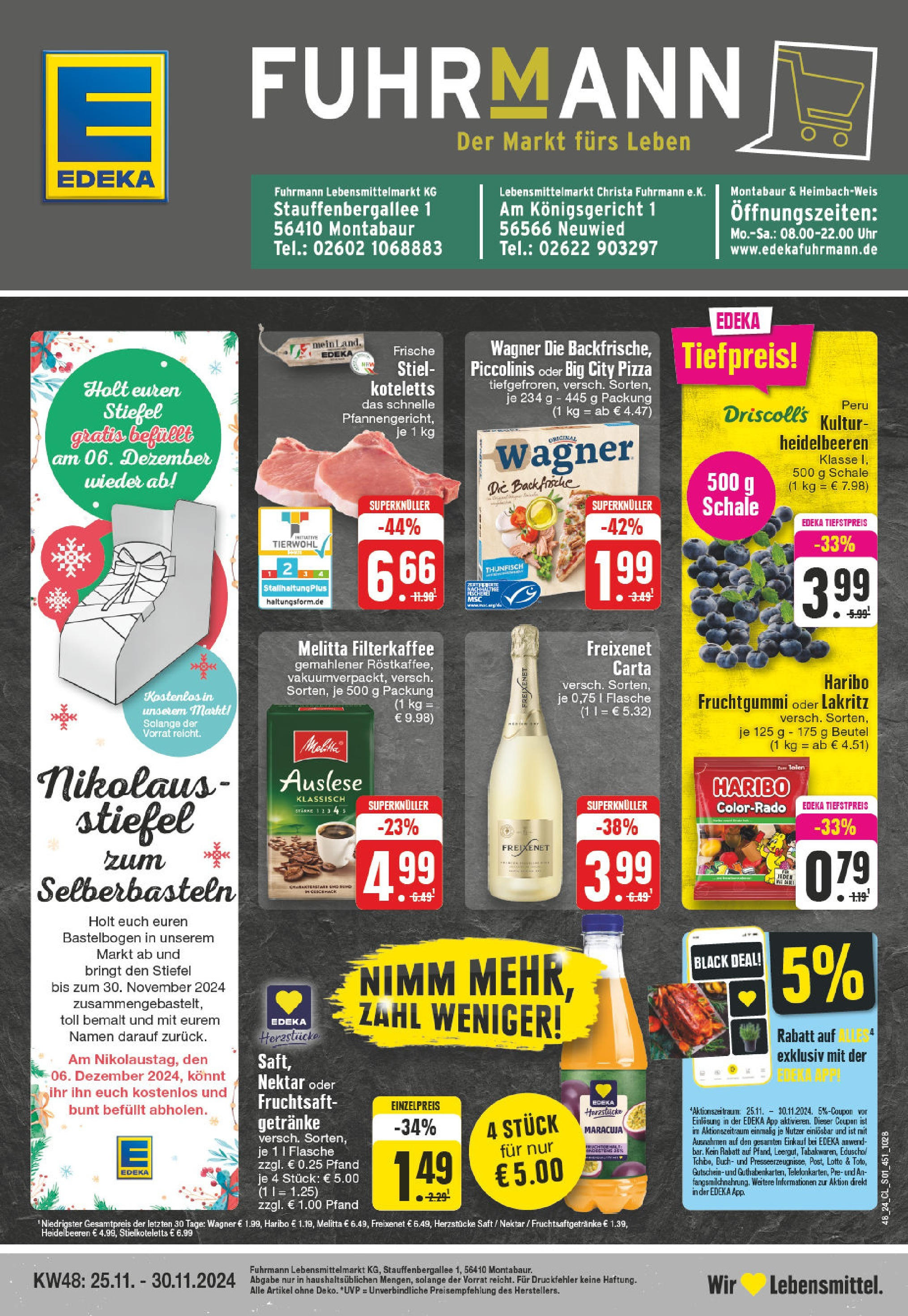 Edeka - EDEKA: Wochenangebote (ab 24.11.2024) » Angebote Online | Seite: 1 | Produkte: Haribo, Thunfisch, Pizza, Uhr