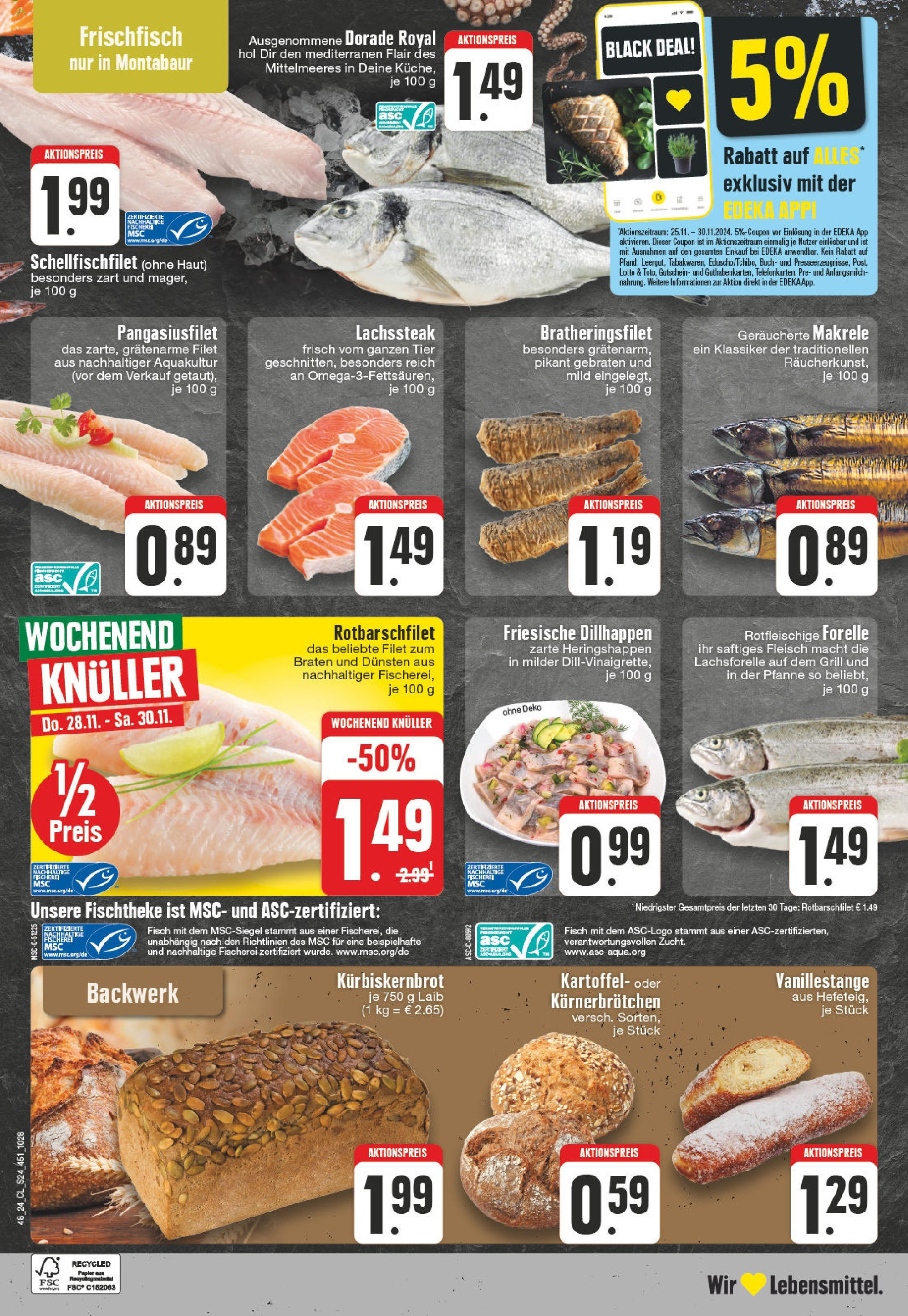 Edeka - EDEKA: Wochenangebote (ab 24.11.2024) » Angebote Online | Seite: 24 | Produkte: Dorade, Grill, Fisch, Fleisch