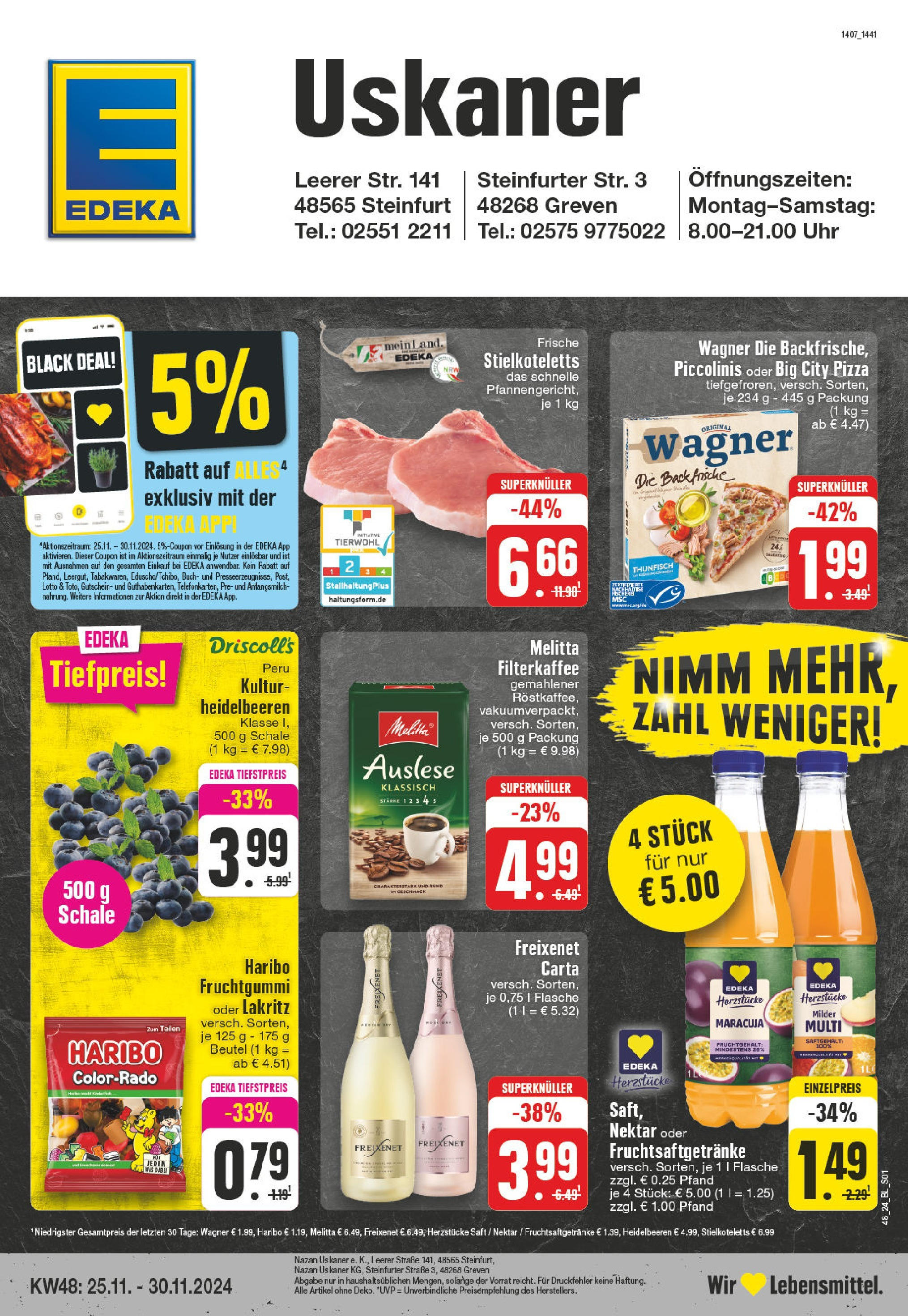 Edeka - EDEKA: Wochenangebote (ab 24.11.2024) » Angebote Online | Seite: 1 | Produkte: Thunfisch, Freixenet, Piccolinis, Pizza