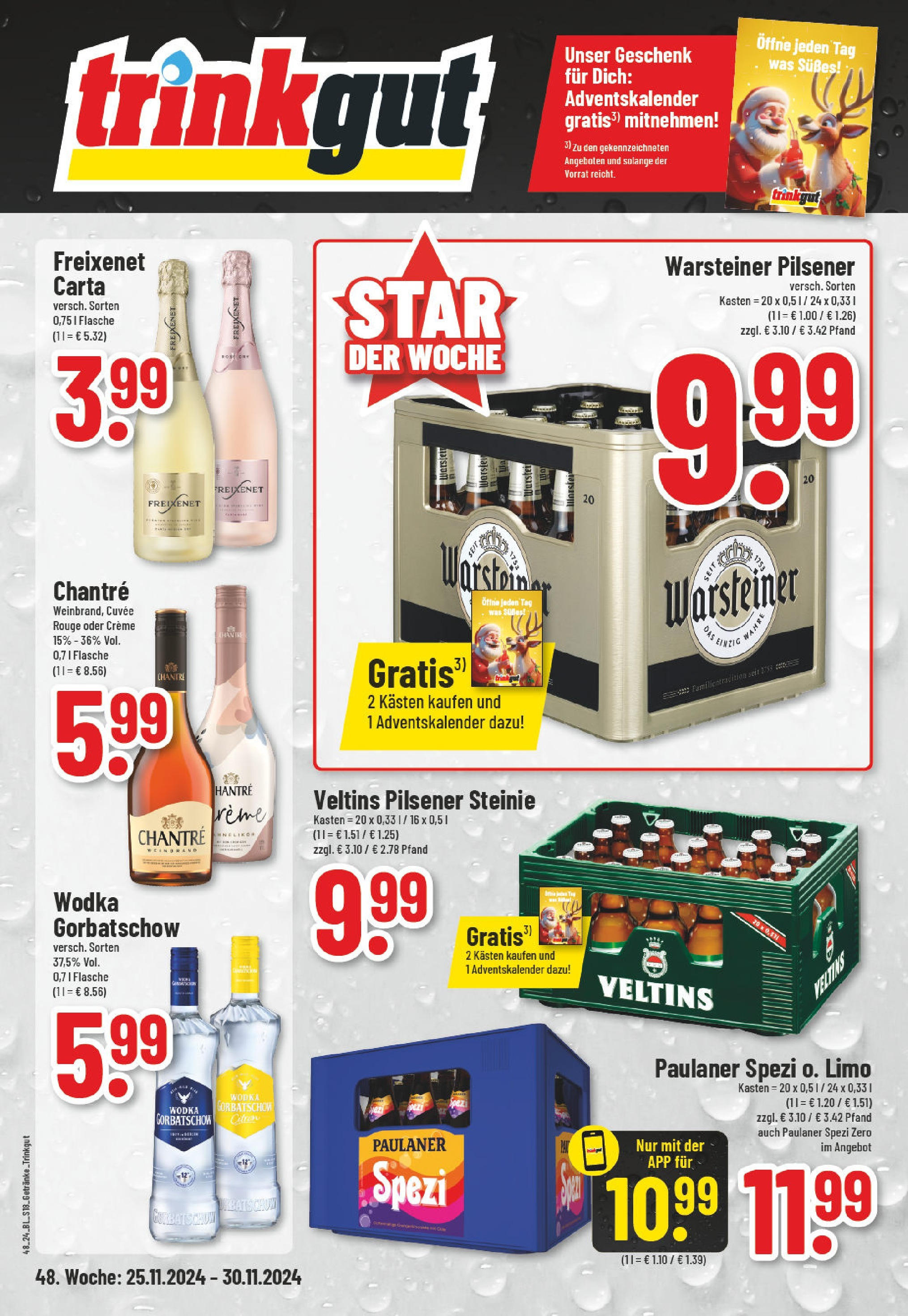 Edeka - EDEKA: Wochenangebote (ab 24.11.2024) » Angebote Online | Seite: 18 | Produkte: Freixenet, Warsteiner, Paulaner, Veltins