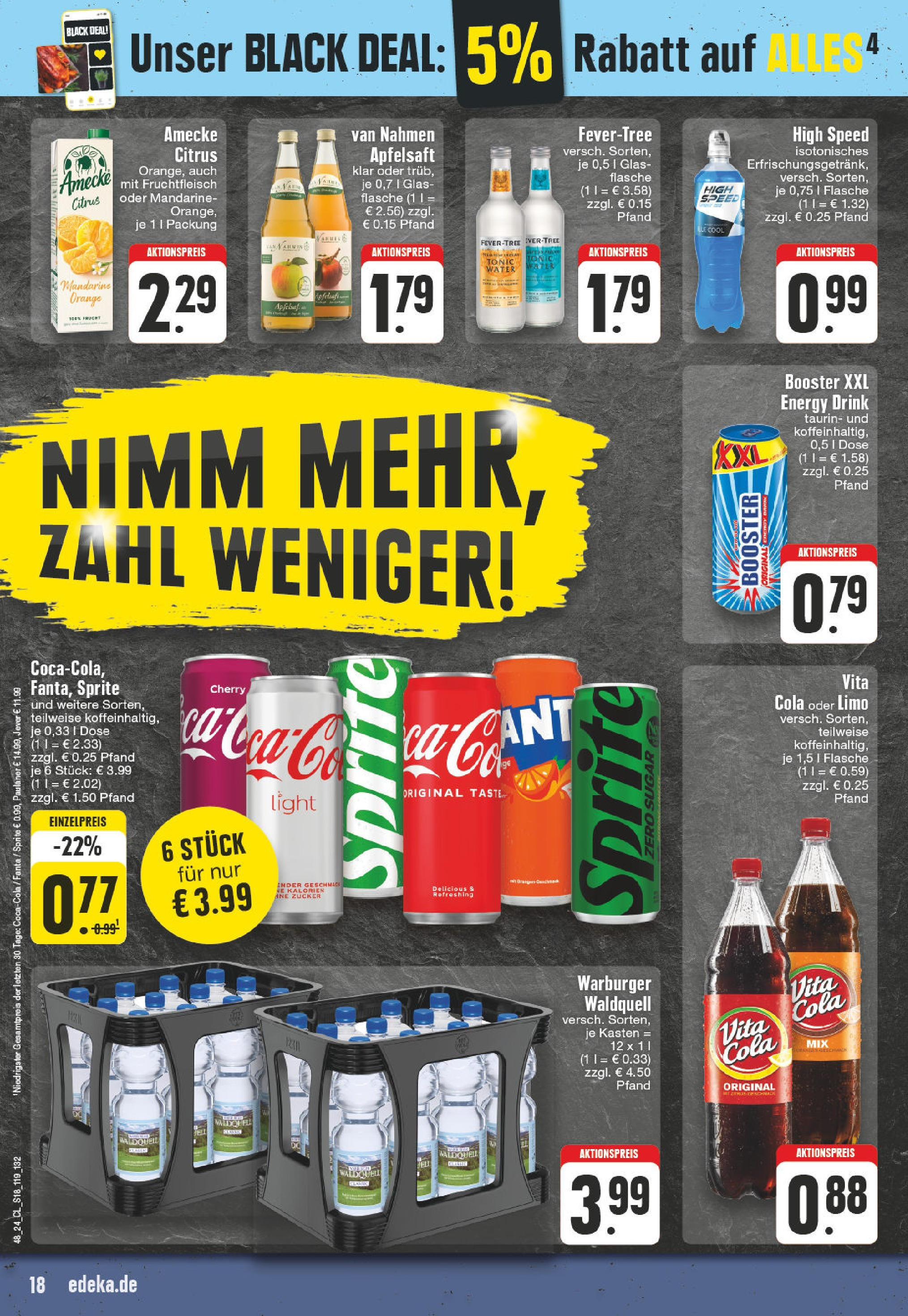 Edeka - EDEKA: Wochenangebote (ab 24.11.2024) » Angebote Online | Seite: 18 | Produkte: Sprite, Energy, Vita cola, Paulaner