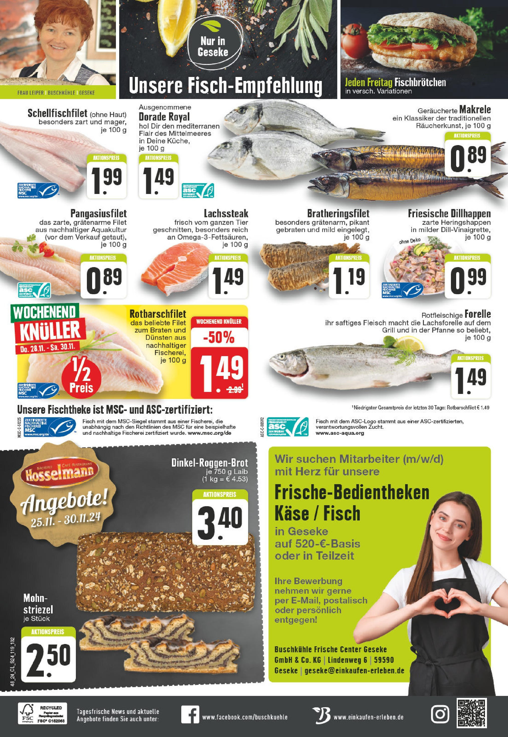 Edeka - EDEKA: Wochenangebote (ab 24.11.2024) » Angebote Online | Seite: 24 | Produkte: Dorade, Grill, Käse, Fisch