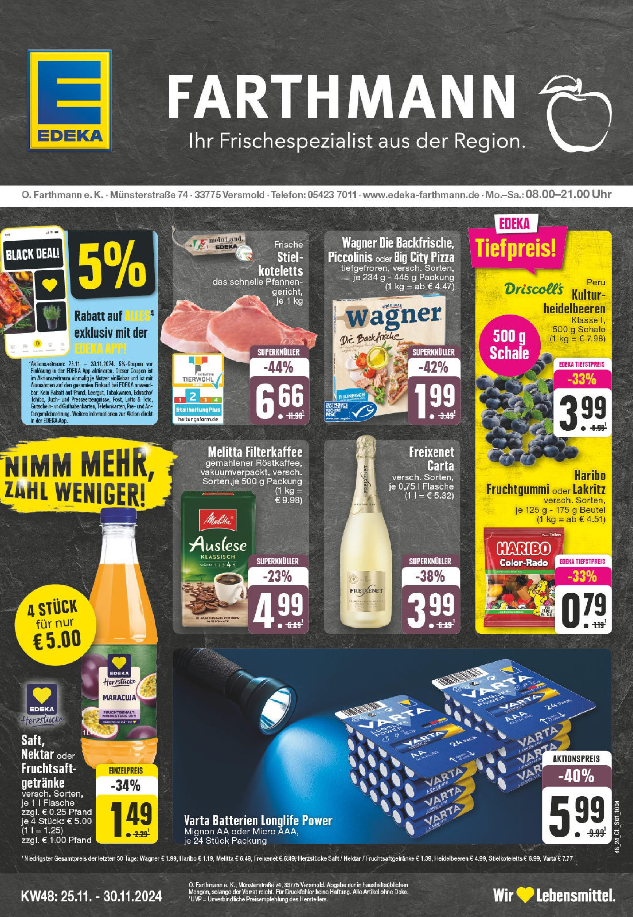 Edeka - EDEKA: Wochenangebote (ab 24.11.2024) » Angebote Online | Seite: 1 | Produkte: Thunfisch, Freixenet, Heidelbeeren, Telefon