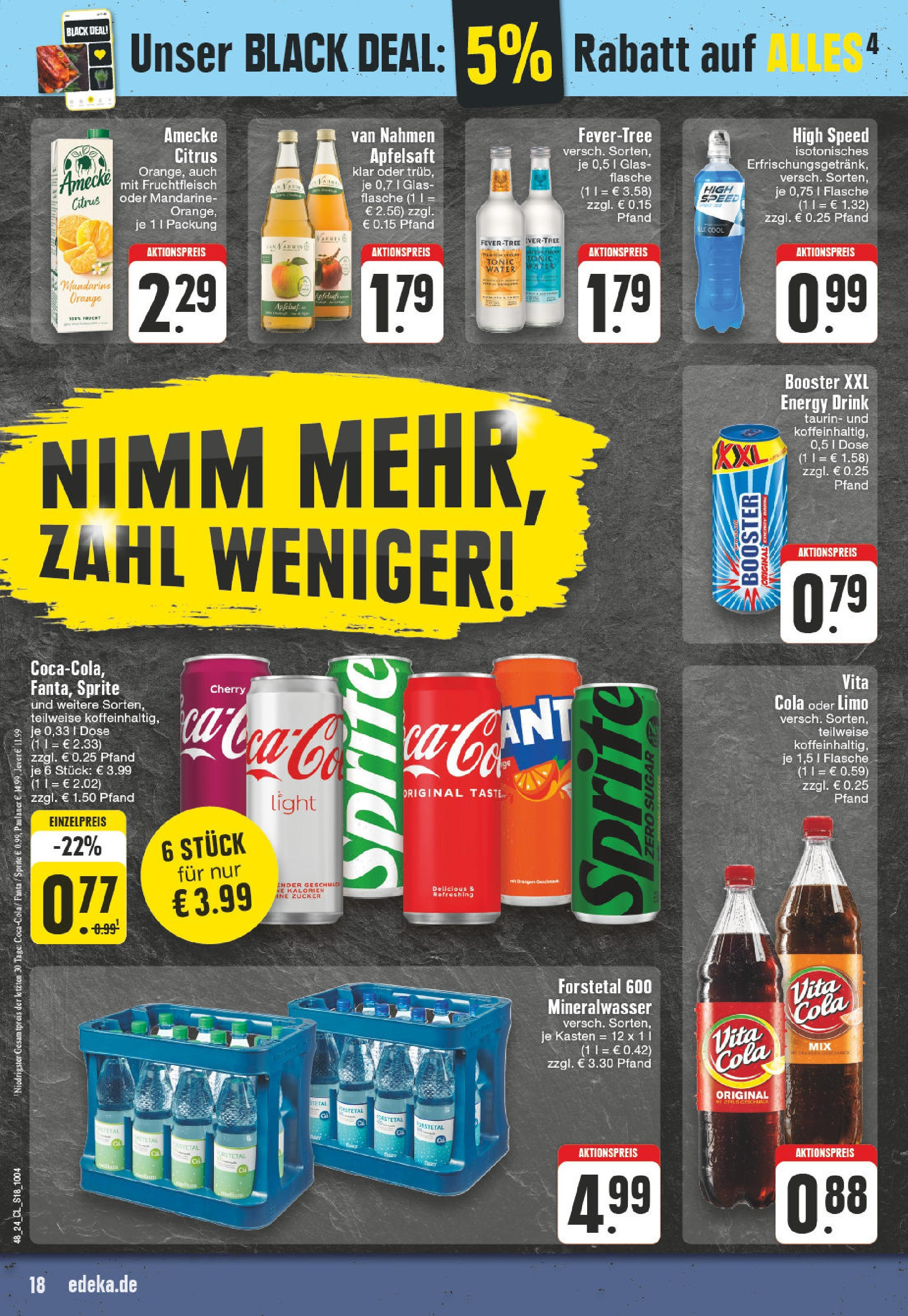 Edeka - EDEKA: Wochenangebote (ab 24.11.2024) » Angebote Online | Seite: 18 | Produkte: Apfelsaft, Zucker, Vita cola, Paulaner