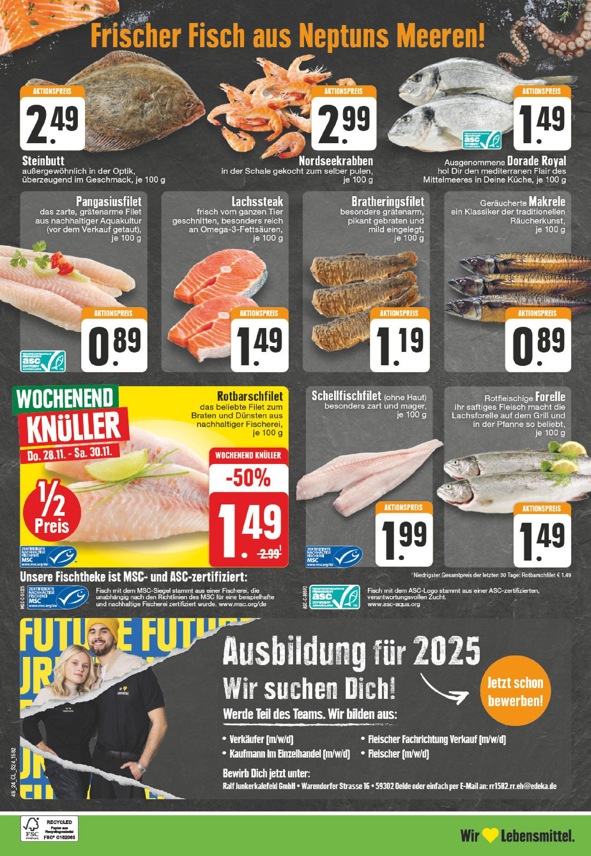 Edeka - EDEKA: Wochenangebote (ab 24.11.2024) » Angebote Online | Seite: 24 | Produkte: Dorade, Grill, Fisch, Fleisch