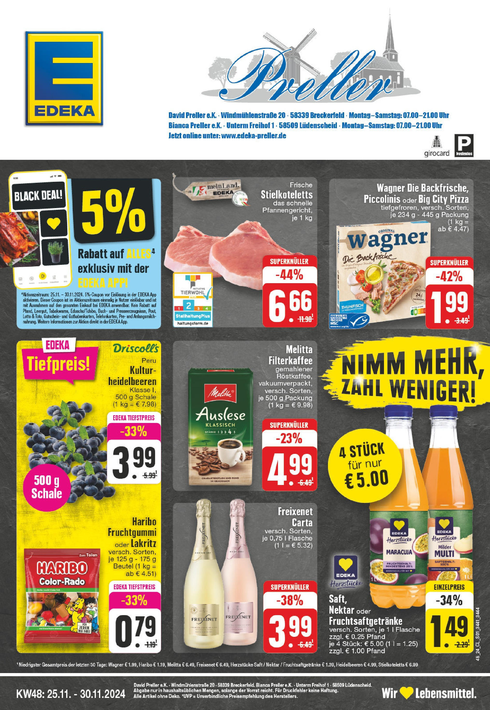 Edeka - EDEKA: Wochenangebote (ab 24.11.2024) » Angebote Online | Seite: 1 | Produkte: Thunfisch, Freixenet, Pizza, Uhr