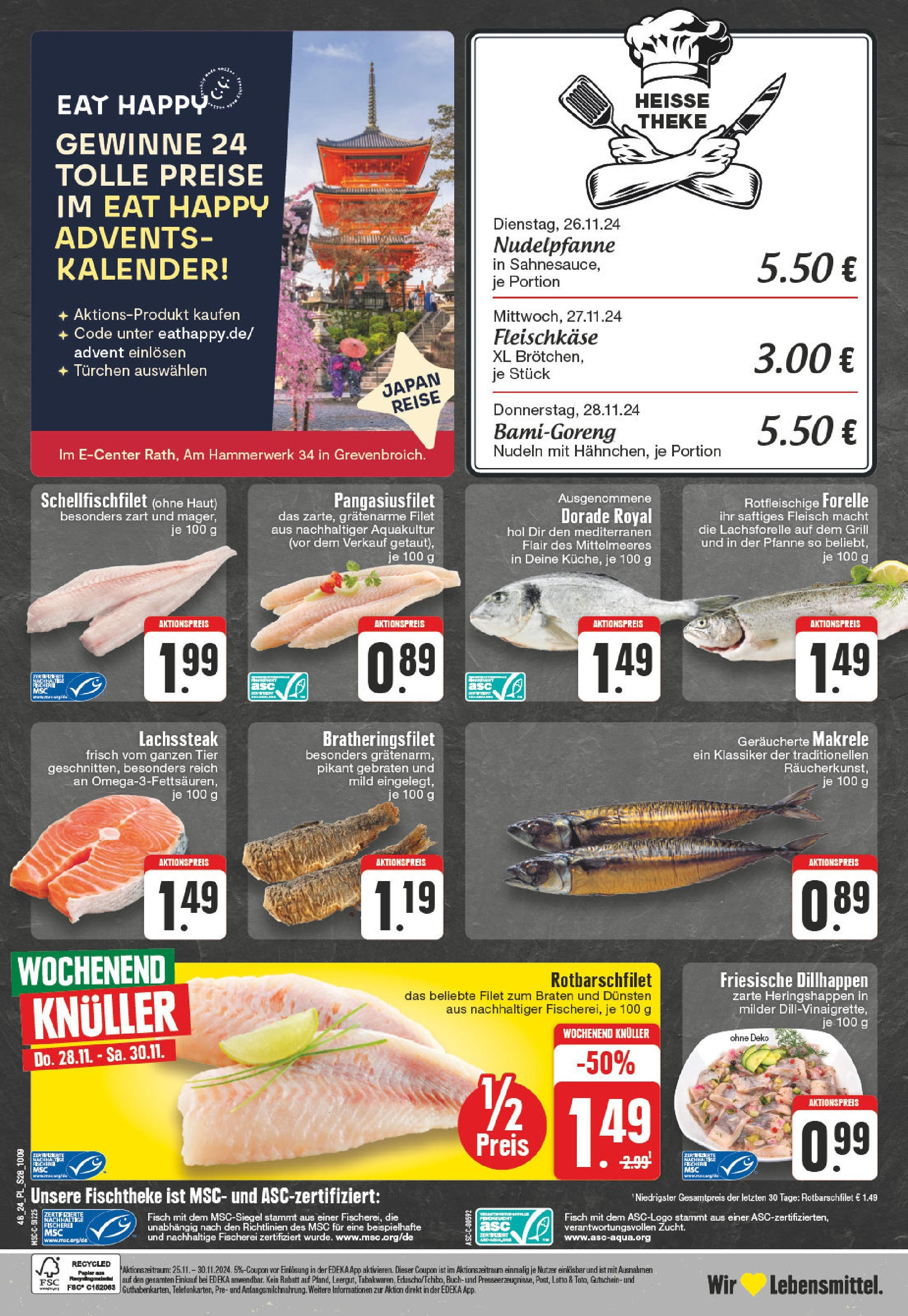 Edeka - EDEKA: Wochenangebote (ab 24.11.2024) » Angebote Online | Seite: 28 | Produkte: Dorade, Grill, Fisch, Fleisch