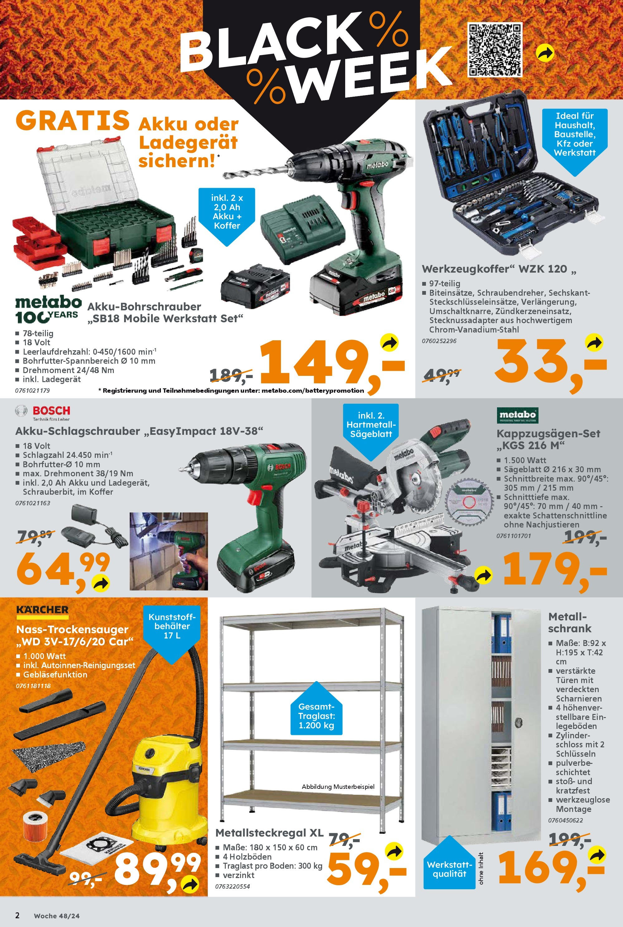 Globus Baumarkt - Globus Baumarkt: Wochenangebote (ab 24.11.2024) zum Blättern | Seite: 2 | Produkte: Bosch, Schrank, Koffer, Ladegerät