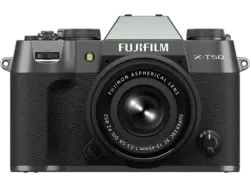 Fujifilm X-T50 Charcoal Silber Systemkamera mit Objektiv FUJINON XC 15-45mm f3.5-5.6 OIS PZ; Systemkamera Set