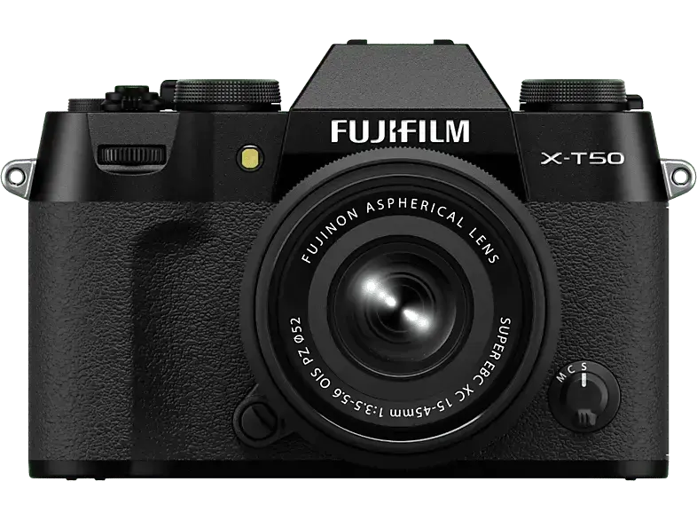 Fujifilm X-T50 Schwarz Systemkamera mit Objektiv FUJINON XC 15-45mm f3.5-5.6 OIS PZ; Systemkamera Set