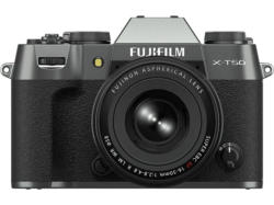 Fujifilm X-T50 Charcoal Silber Systemkamera mit Objektiv FUJINON XF16-50mm f2.8-4.8 R LM WR; Systemkamera Set