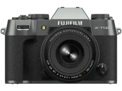 Fujifilm X-T50 Charcoal Silber Systemkamera mit Objektiv FUJINON XF16-50mm f2.8-4.8 R LM WR; Systemkamera Set