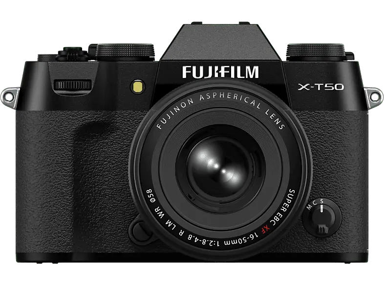 Fujifilm X-T50 Schwarz Systemkamera mit Objektiv FUJINON XF16-50mm f2.8-4.8 R LM WR; Systemkamera Set