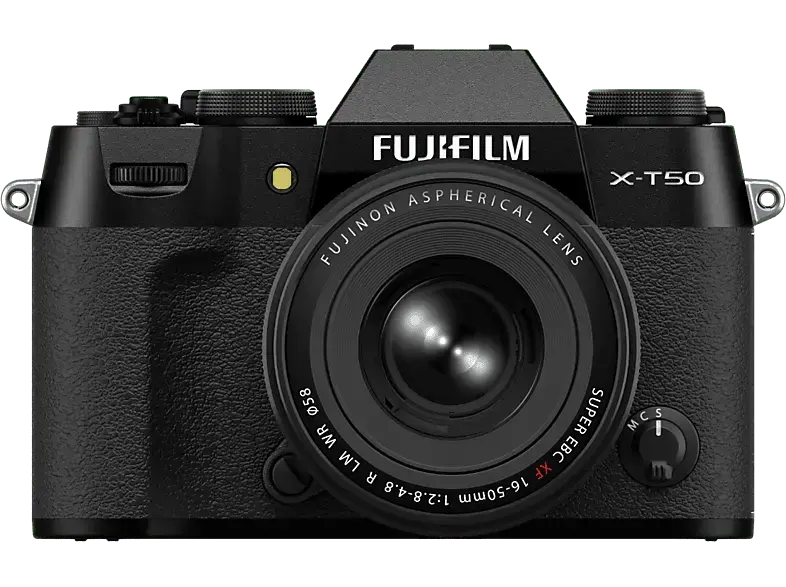 Fujifilm X-T50 Schwarz Systemkamera mit Objektiv FUJINON XF16-50mm f2.8-4.8 R LM WR; Systemkamera Set