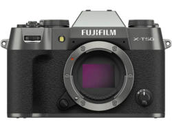 Fujifilm X-T50 Systemkamera Gehäuse, 40.2 MP, APS-C, 6.2K/30p, 8 Bilder/Sek., OLED EVF, 3 Zoll Touch LCD, Charcoal Silber