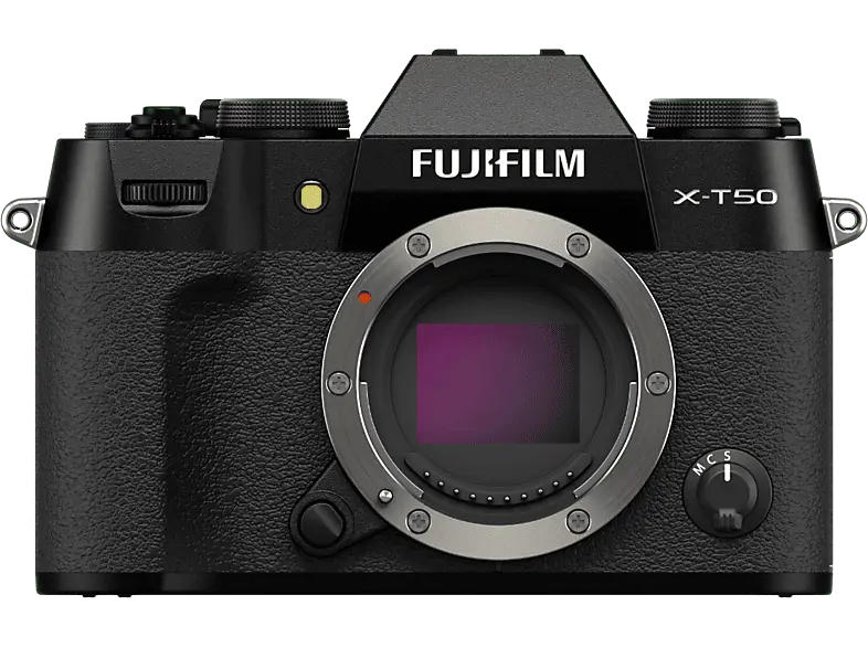 Fujifilm X-T50 Systemkamera Gehäuse, 40.2 MP, APS-C, 6.2K/30p, 8 Bilder/Sek., OLED EVF, 3 Zoll Touch LCD, Schwarz