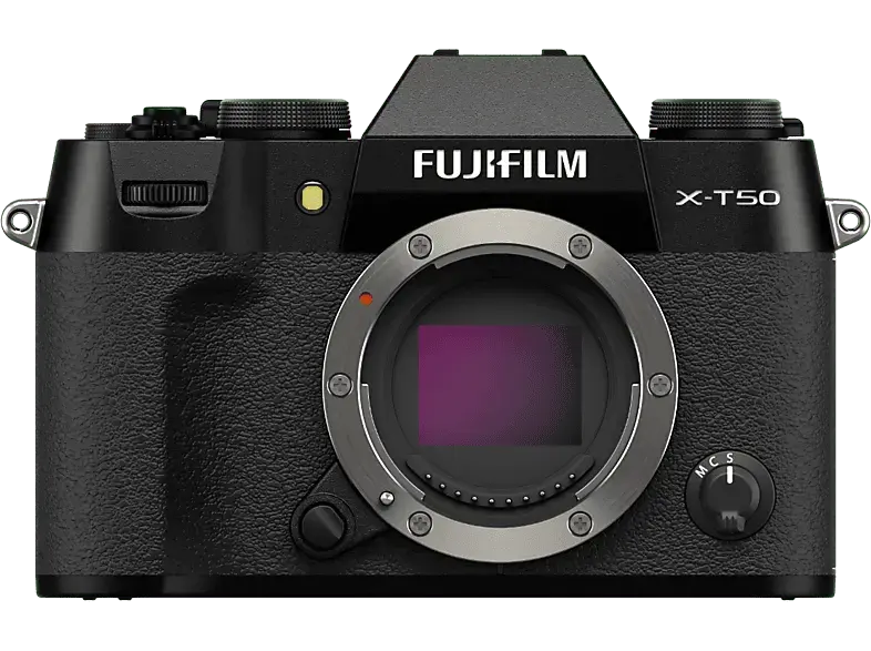 Fujifilm X-T50 Systemkamera Gehäuse, 40.2 MP, APS-C, 6.2K/30p, 8 Bilder/Sek., OLED EVF, 3 Zoll Touch LCD, Schwarz