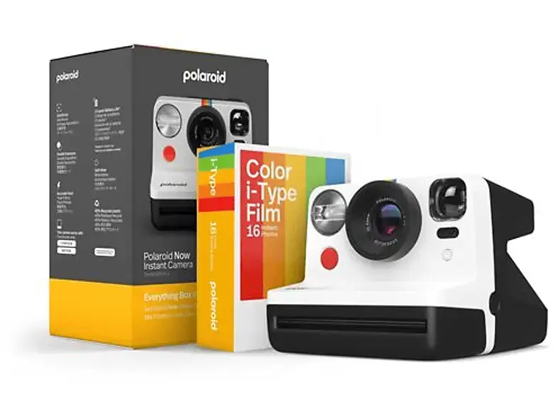 Polaroid Now Gen.2 Everything Box Sofortbildkamera in Schwarz/Weiß