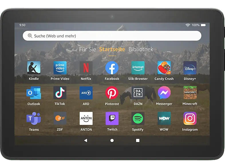 AMAZON Fire HD 8 (2022) 32GB, mit Werbung, Schwarz; Tablet