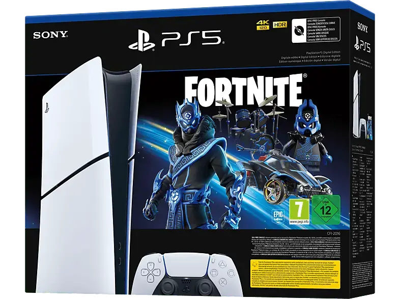 Sony PlayStation®5 Digital Edition Fortnite® Cobalt Star Bundle (Modellgruppe Slim); PlayStation 5----Spielekonsole