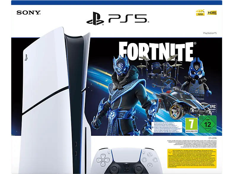 Sony PlayStation®5 Konsole Fortnite® Cobalt Star Bundle (Modellgruppe Slim); PlayStation 5----Spielekonsole