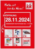 KiK KiK: Neueröffnung Wien Simmeringer Hauptstraße - bis 29.11.2024