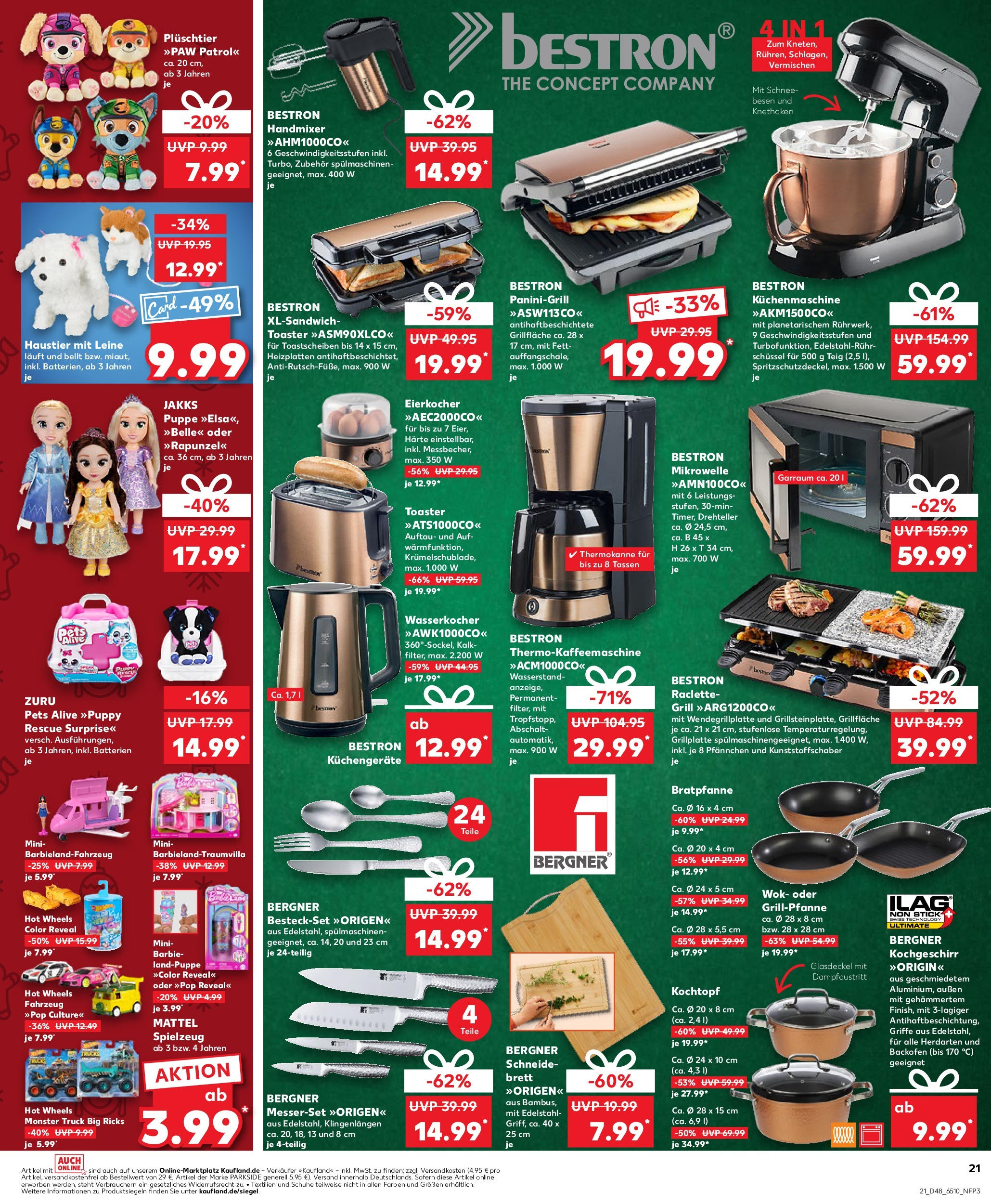 Kaufland - Der Wochenstart Bonn, Oppelner Straße 128 (ab 02.12.2024) » Angebote Online zum Blättern | Seite: 33 | Produkte: Grill, Wasserkocher, Handmixer, Wok