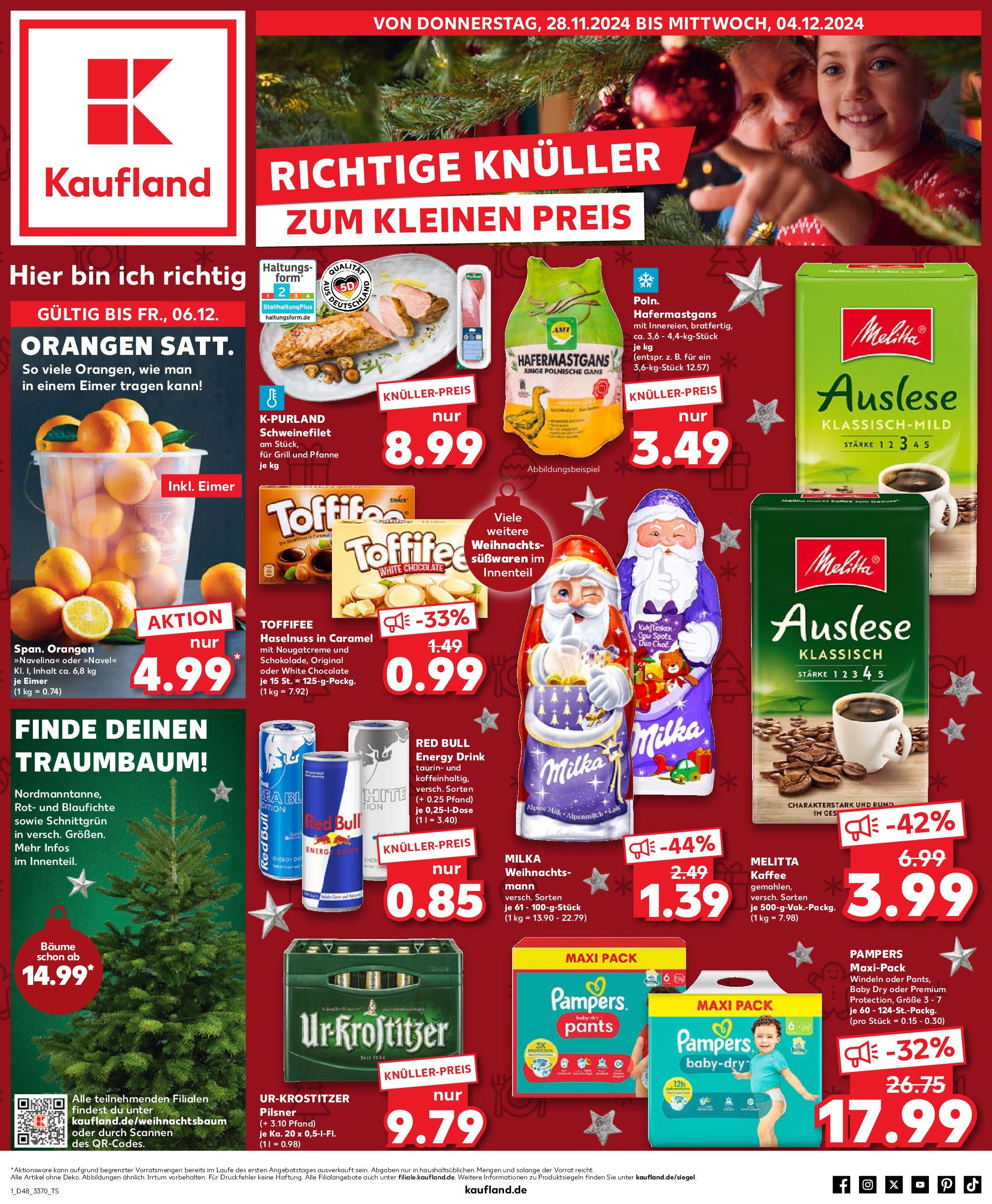 Kaufland - Berlin-Reinickendorf,  Ollenhauerstraße 122 (ab 28.11.2024) » Angebote Online zum Blättern | Seite: 1 | Produkte: Melitta, Grill, Energy, Schweinefilet