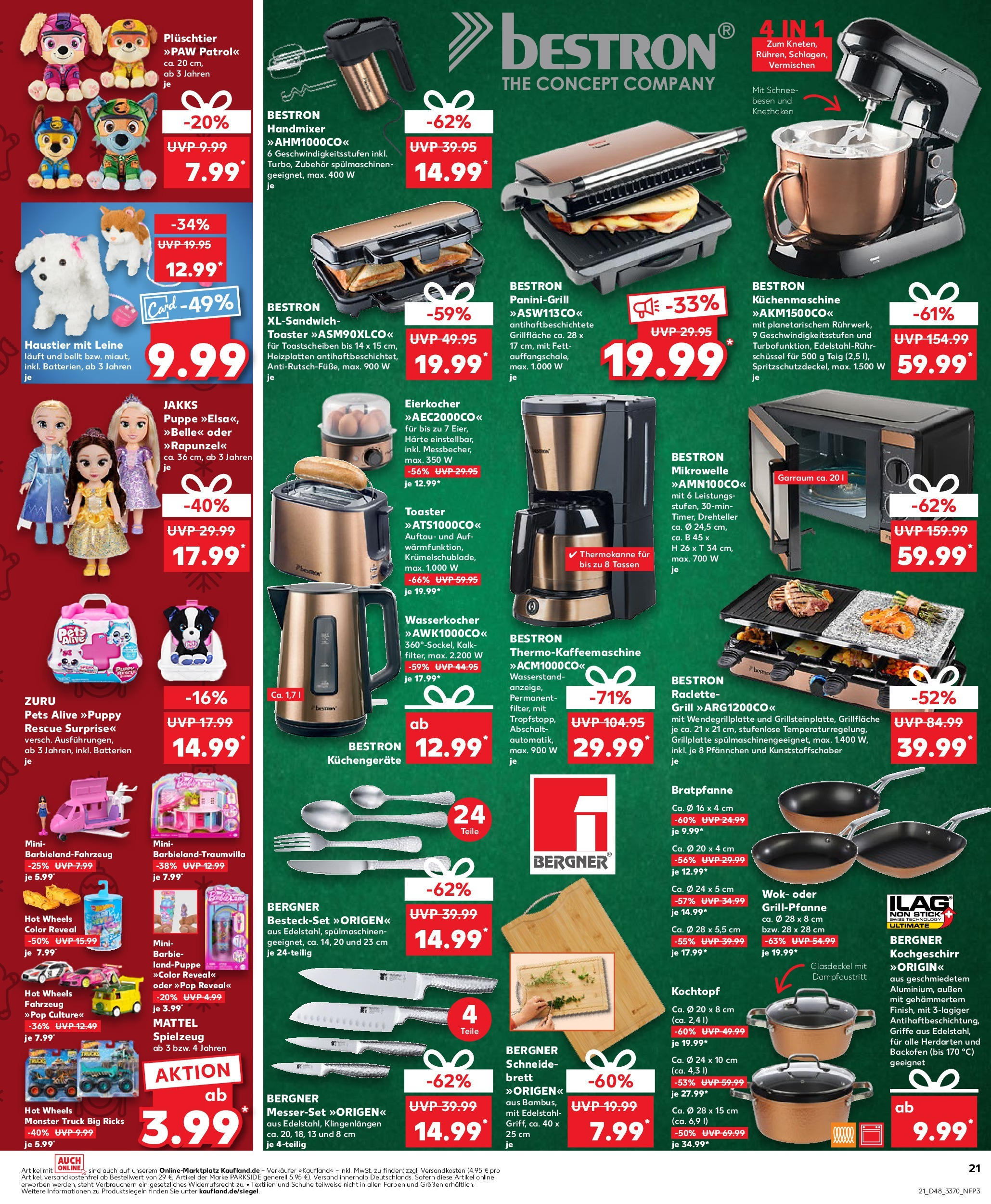 Kaufland - Berlin-Reinickendorf,  Ollenhauerstraße 122 (ab 28.11.2024) » Angebote Online zum Blättern | Seite: 21 | Produkte: Grill, Batterien, Handmixer, Eierkocher