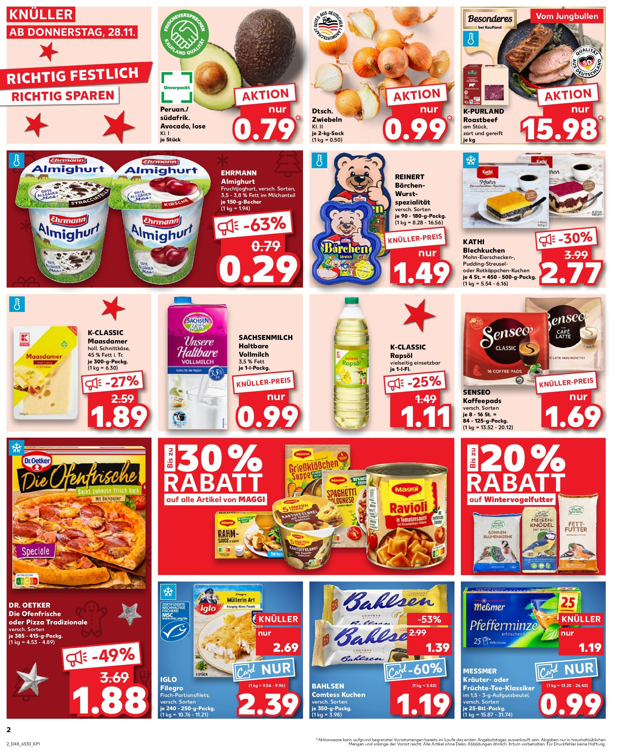 Kaufland - Berlin-Reinickendorf,  Ollenhauerstraße 122 (ab 28.11.2024) » Angebote Online zum Blättern | Seite: 2 | Produkte: Senseo, Iglo, Ofenfrische, Wurst