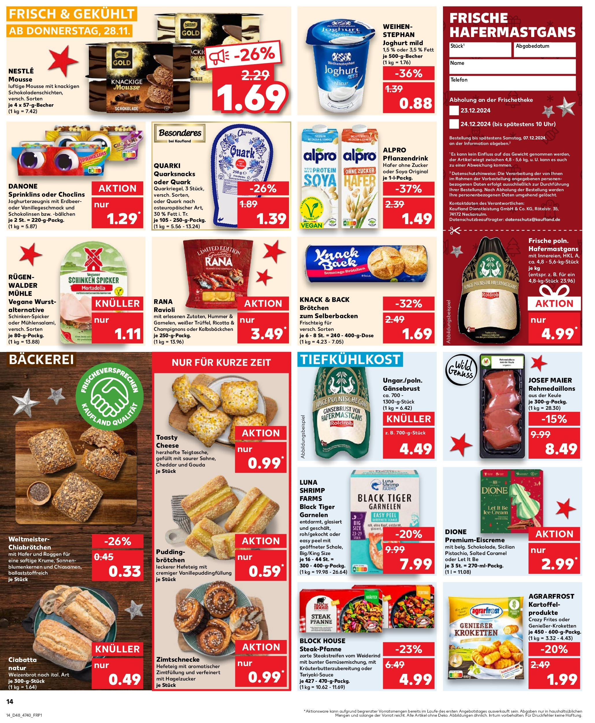 Kaufland - Der Wochenstart  Hannover-Hainholz, Krepenstraße 5 (ab 02.12.2024) » Angebote Online zum Blättern | Seite: 26 | Produkte: Gouda, Wurst, Schinken, Steak