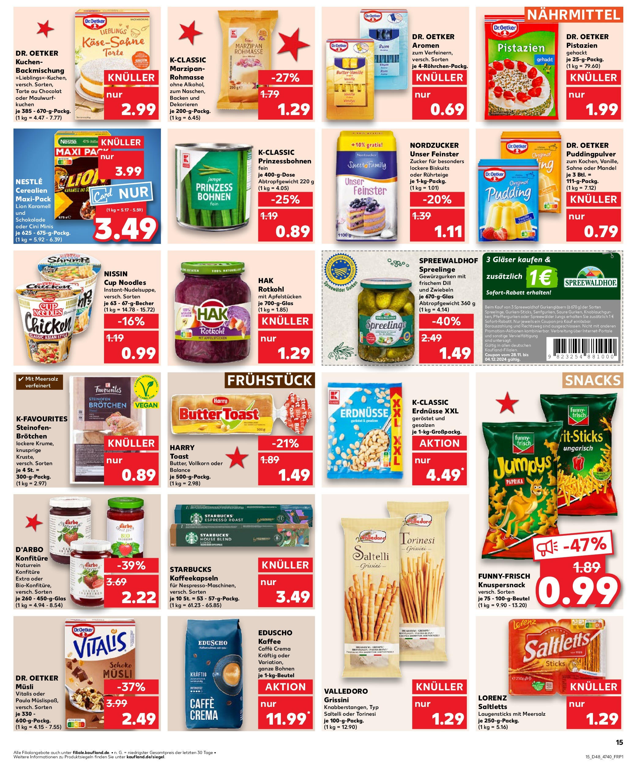 Kaufland - Der Wochenstart  Hannover-Hainholz, Krepenstraße 5 (ab 02.12.2024) » Angebote Online zum Blättern | Seite: 27 | Produkte: Musli, Kaffee, Toast, Paprika