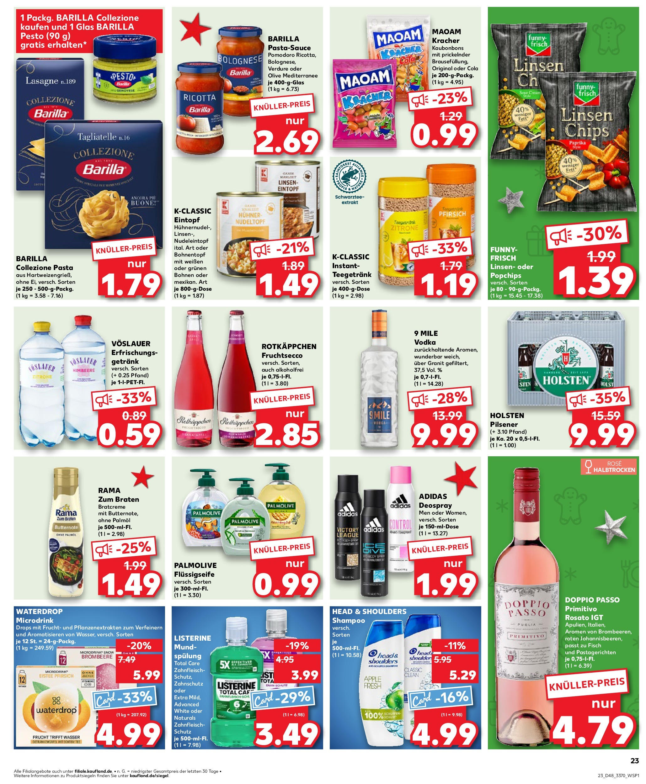 Kaufland - Berlin-Reinickendorf,  Ollenhauerstraße 122 (ab 28.11.2024) » Angebote Online zum Blättern | Seite: 23 | Produkte: Granatapfel, Shampoo, Deospray, Pasta